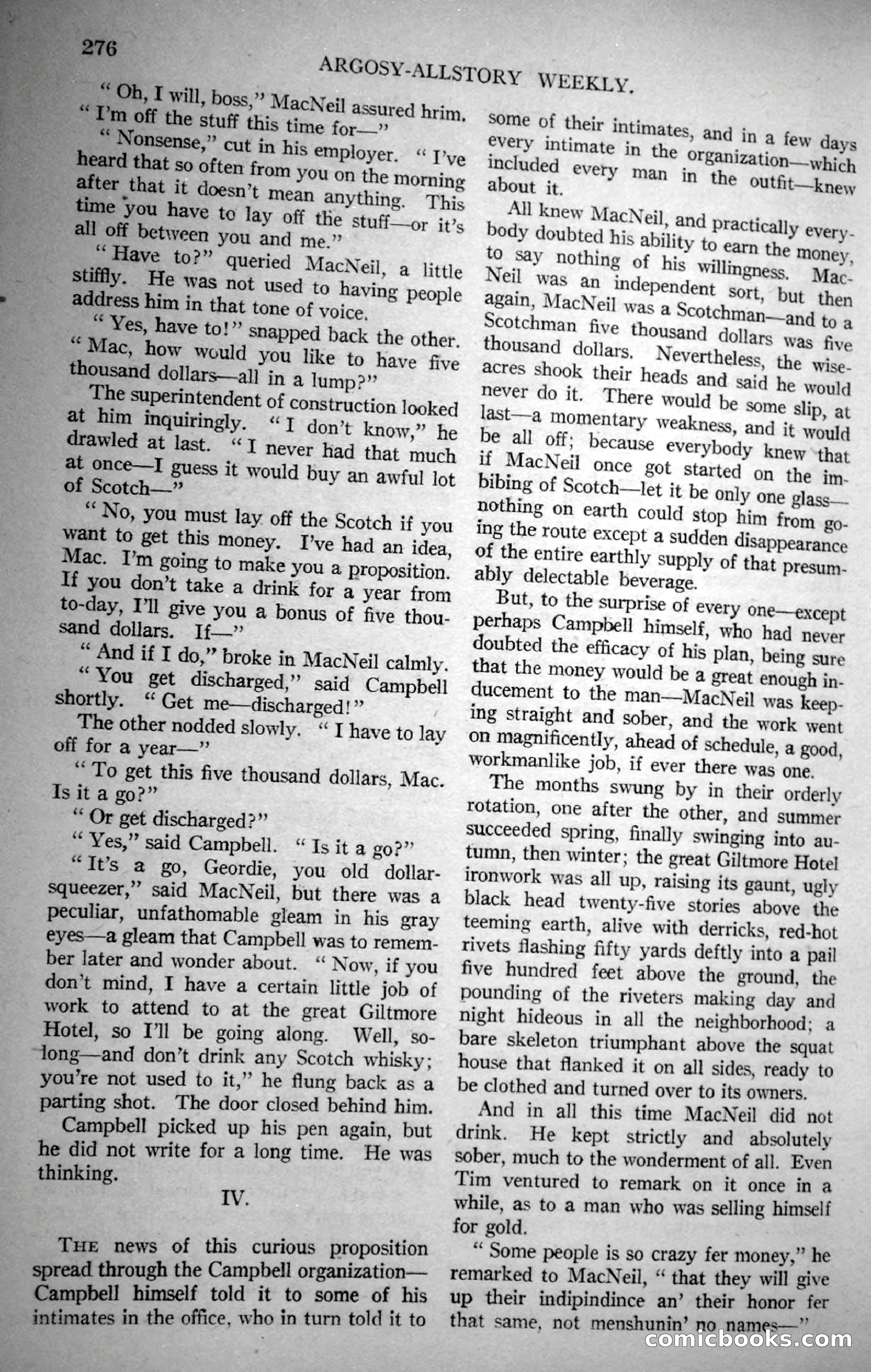 Argosy All-Story Weekly, November 18, 1922 — page 126 of 176