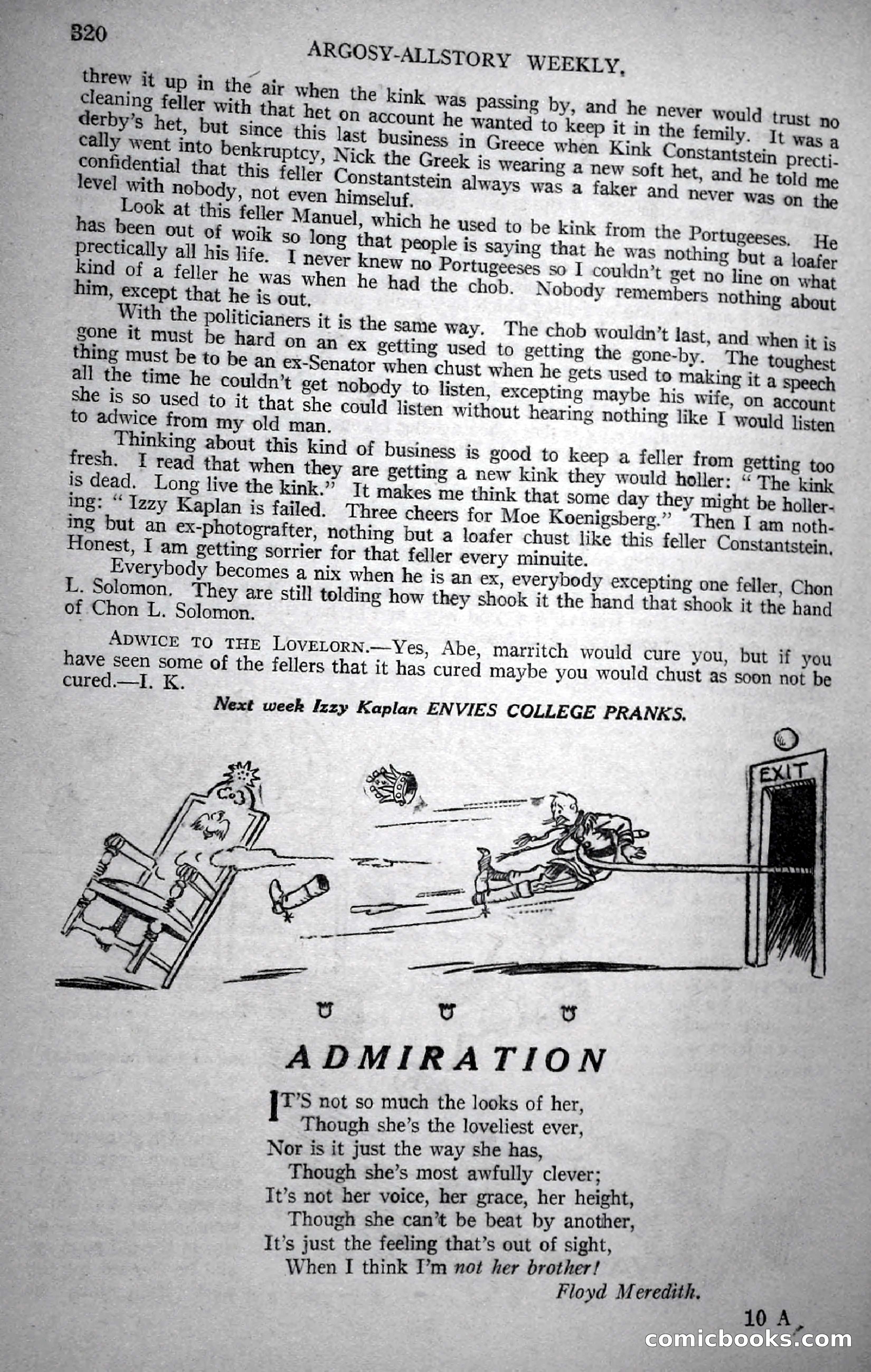 Argosy All-Story Weekly, November 18, 1922 — page 170 of 176