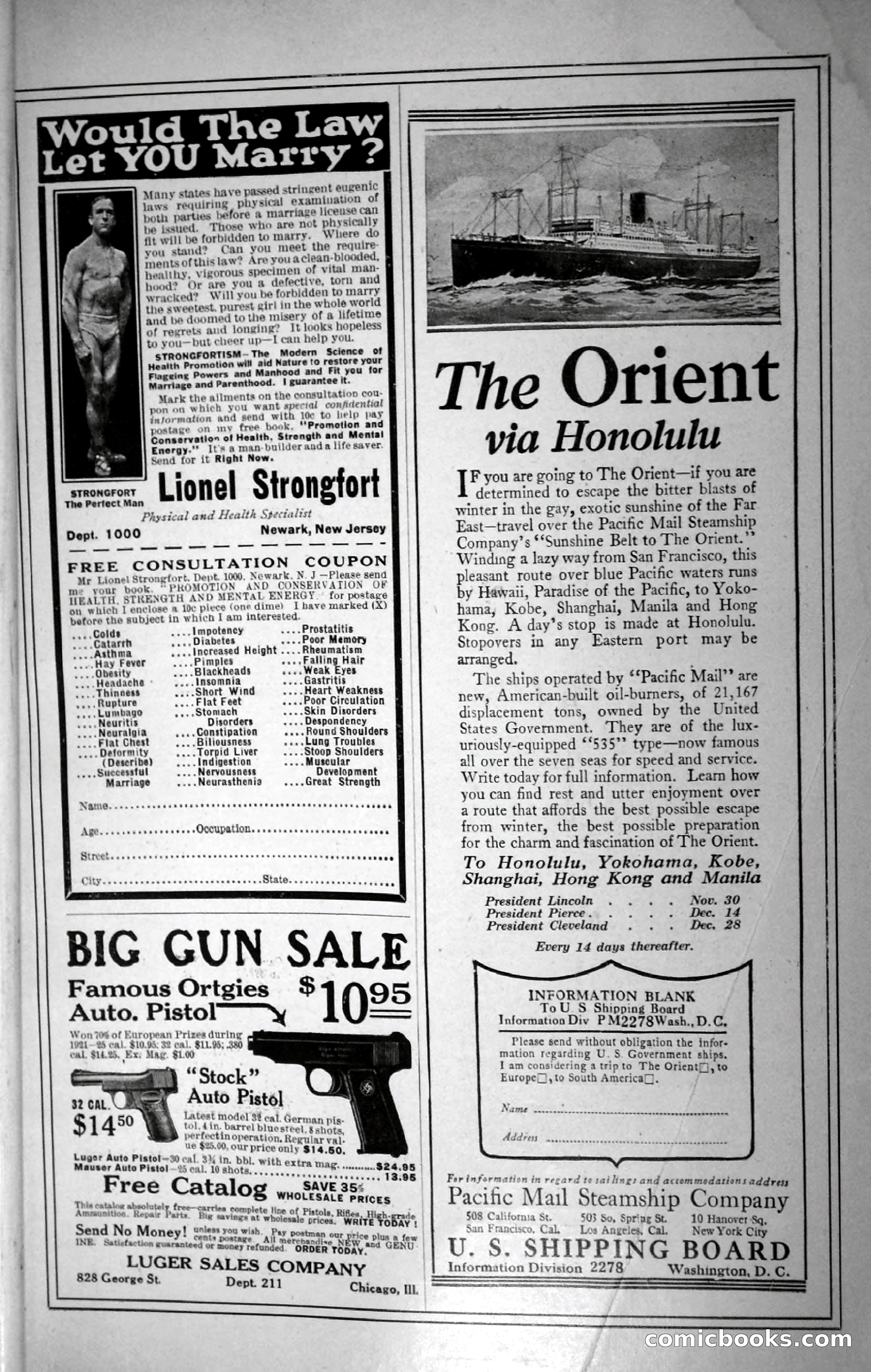 Argosy All-Story Weekly, November 18, 1922 — page 175 of 176