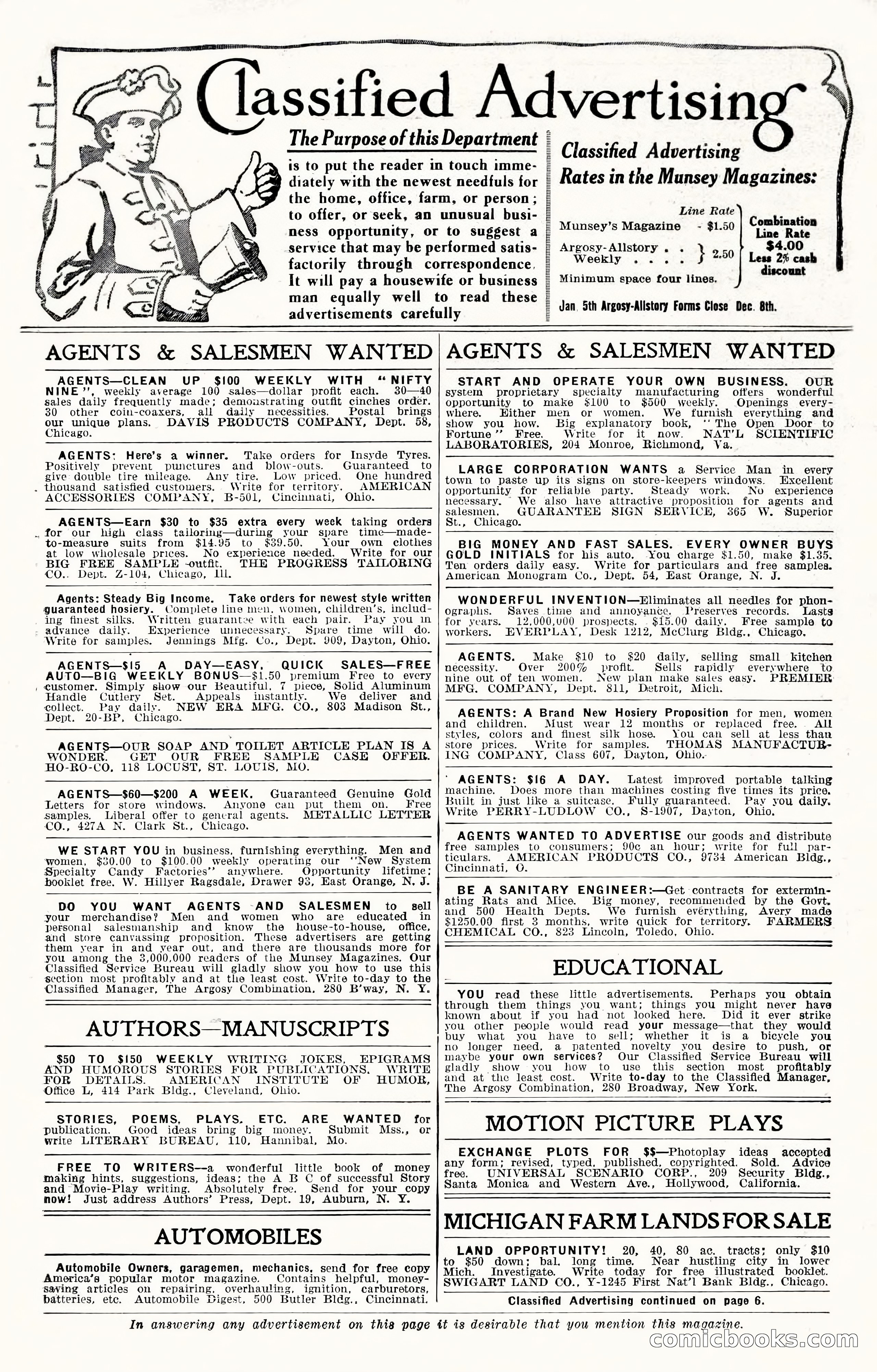 Argosy All-Story Weekly, December 1, 1923 — page 6 of 193