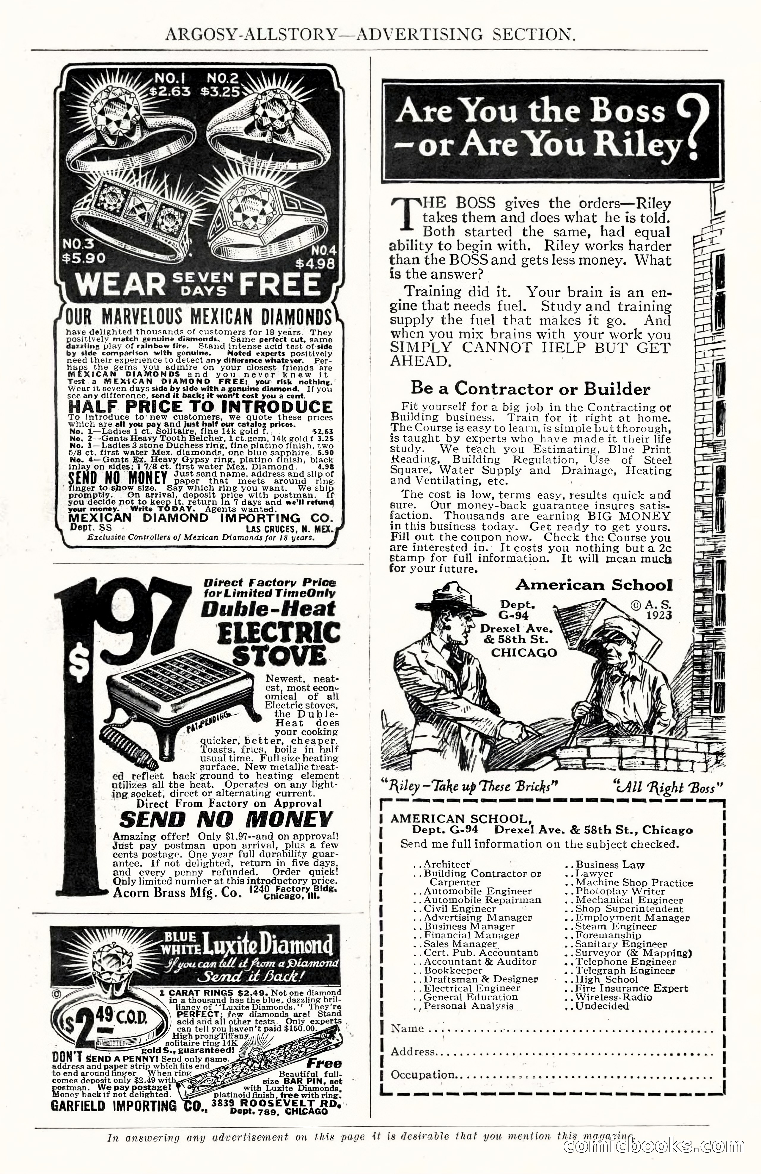 Argosy All-Story Weekly, December 1, 1923 — page 13 of 193