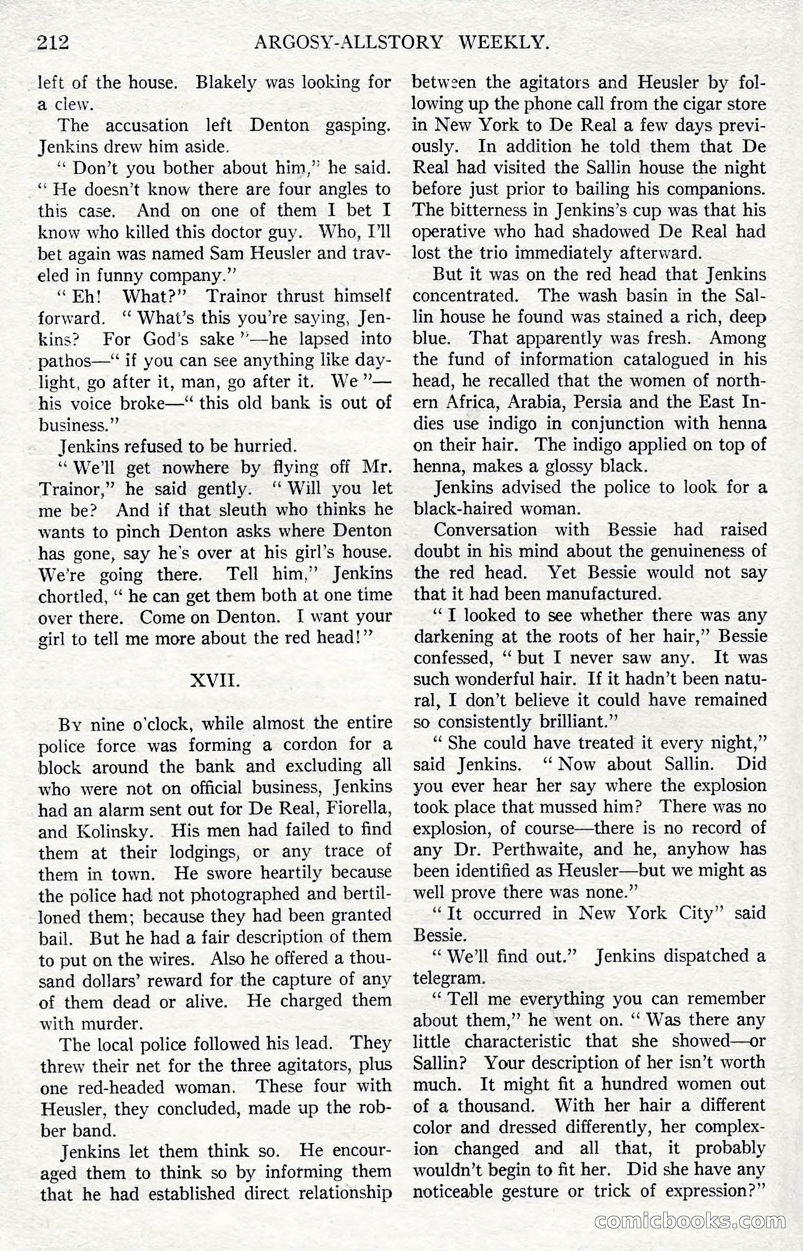 Argosy All-Story Weekly, December 1, 1923 — page 70 of 193