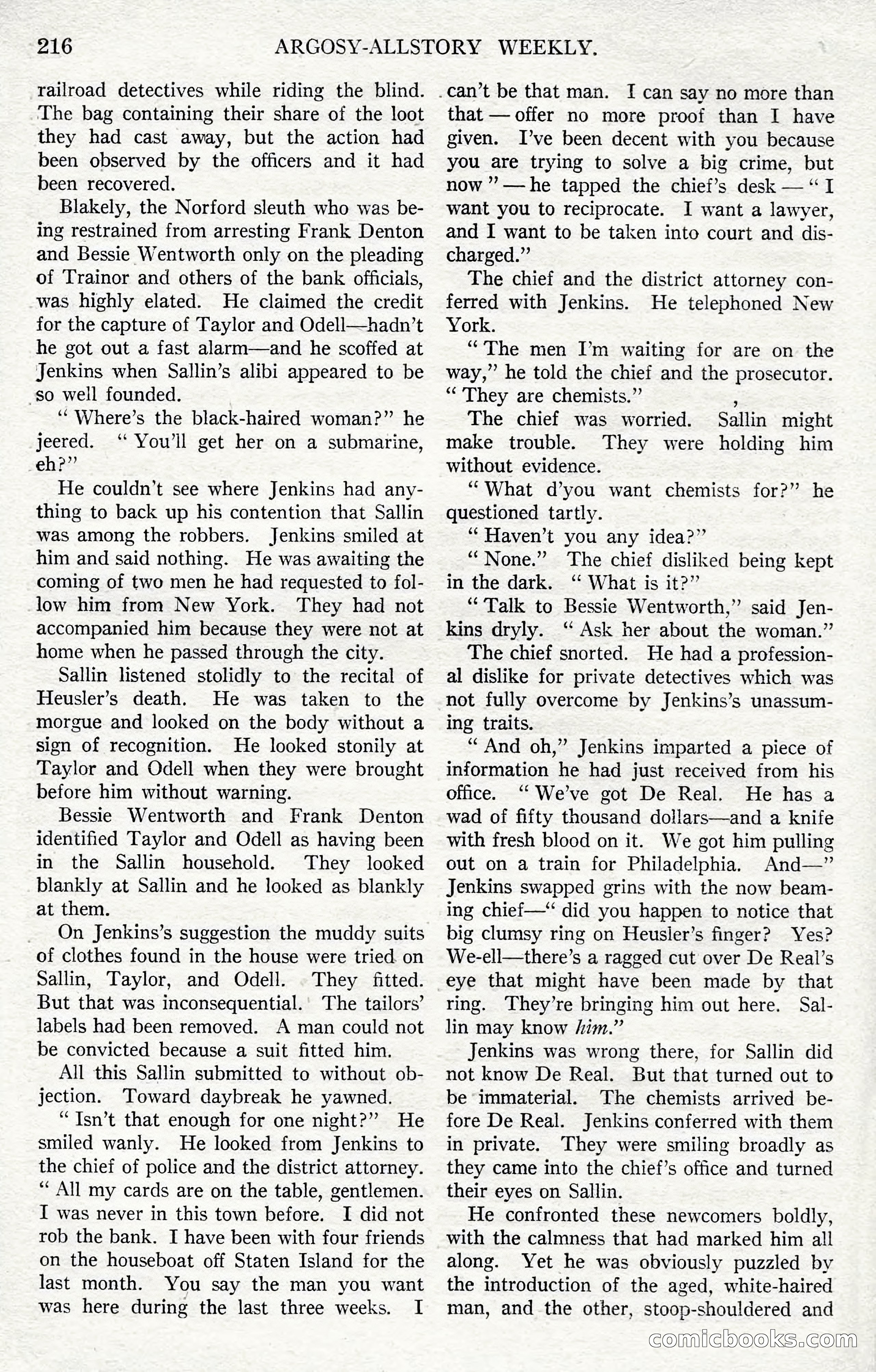 Argosy All-Story Weekly, December 1, 1923 — page 74 of 193