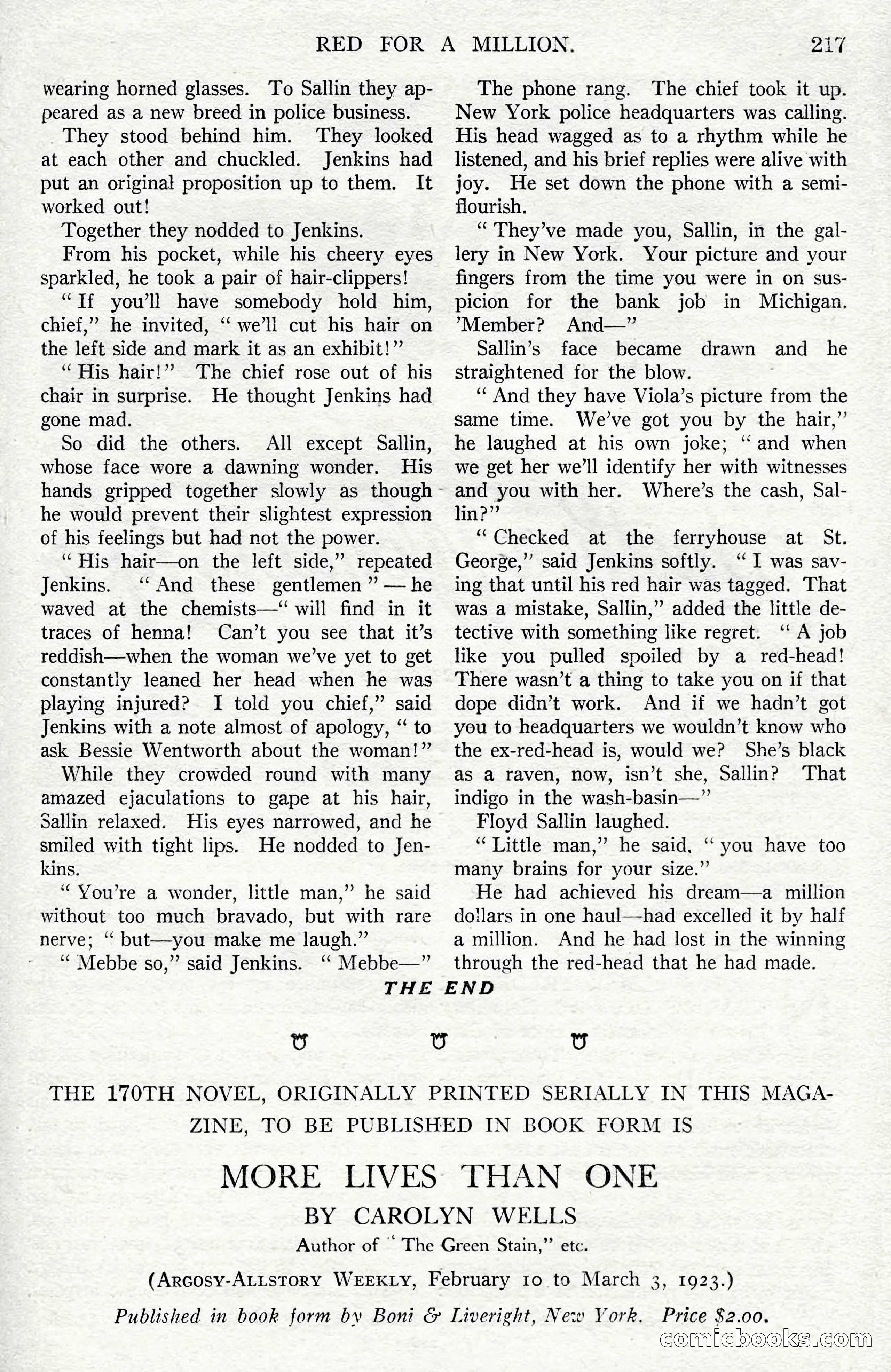 Argosy All-Story Weekly, December 1, 1923 — page 75 of 193