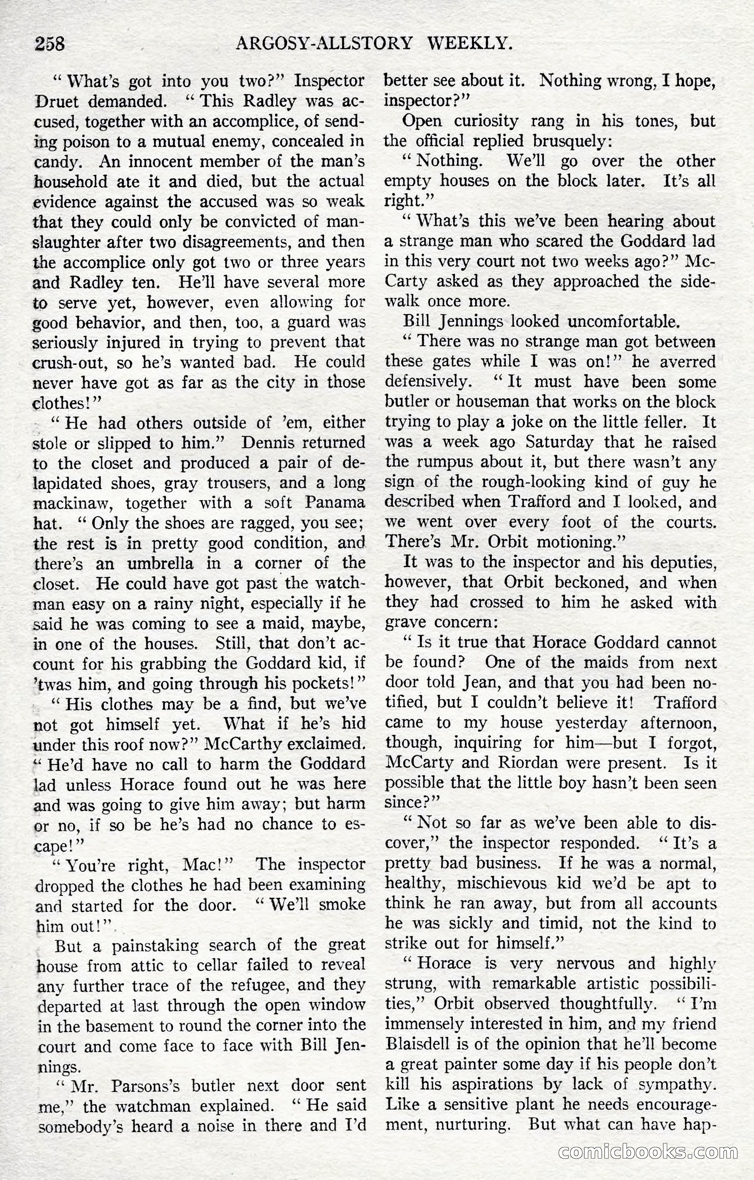 Argosy All-Story Weekly, December 1, 1923 — page 116 of 193