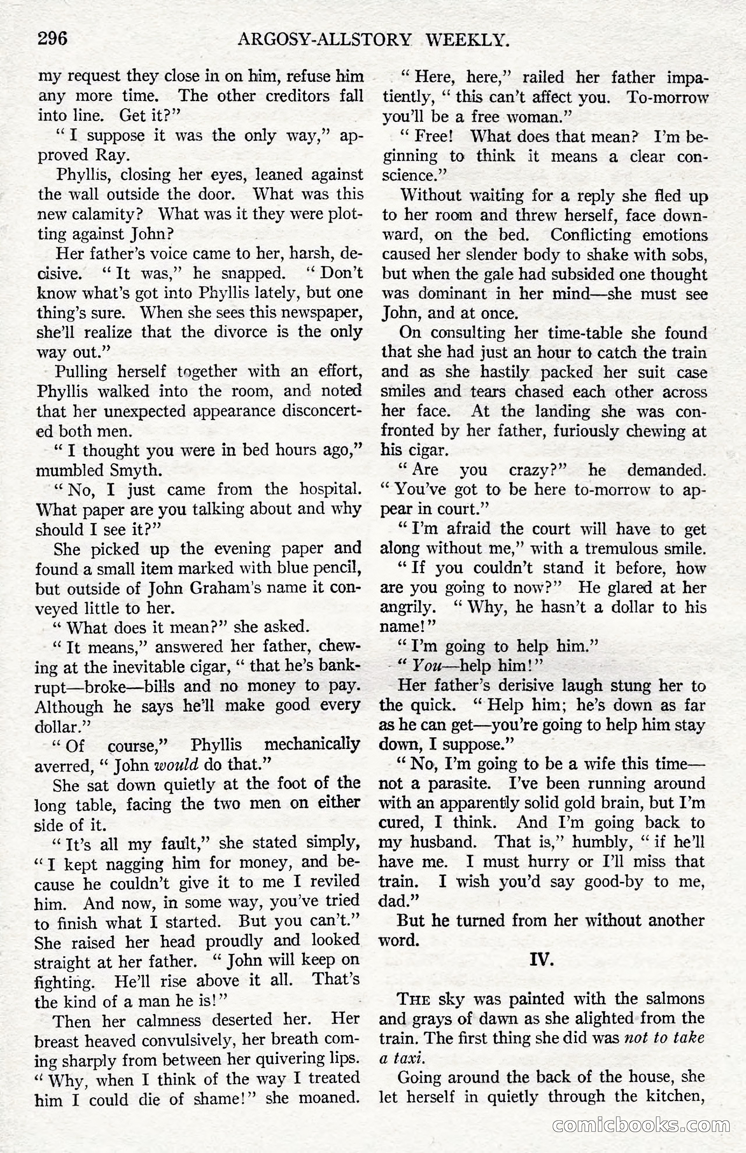 Argosy All-Story Weekly, December 1, 1923 — page 154 of 193