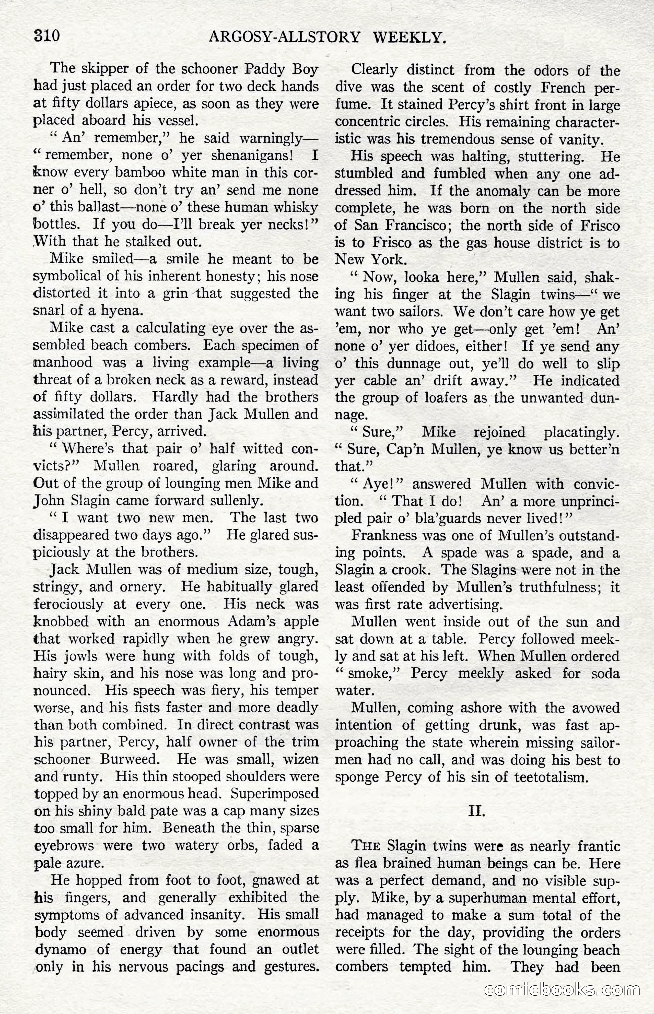 Argosy All-Story Weekly, December 1, 1923 — page 168 of 193