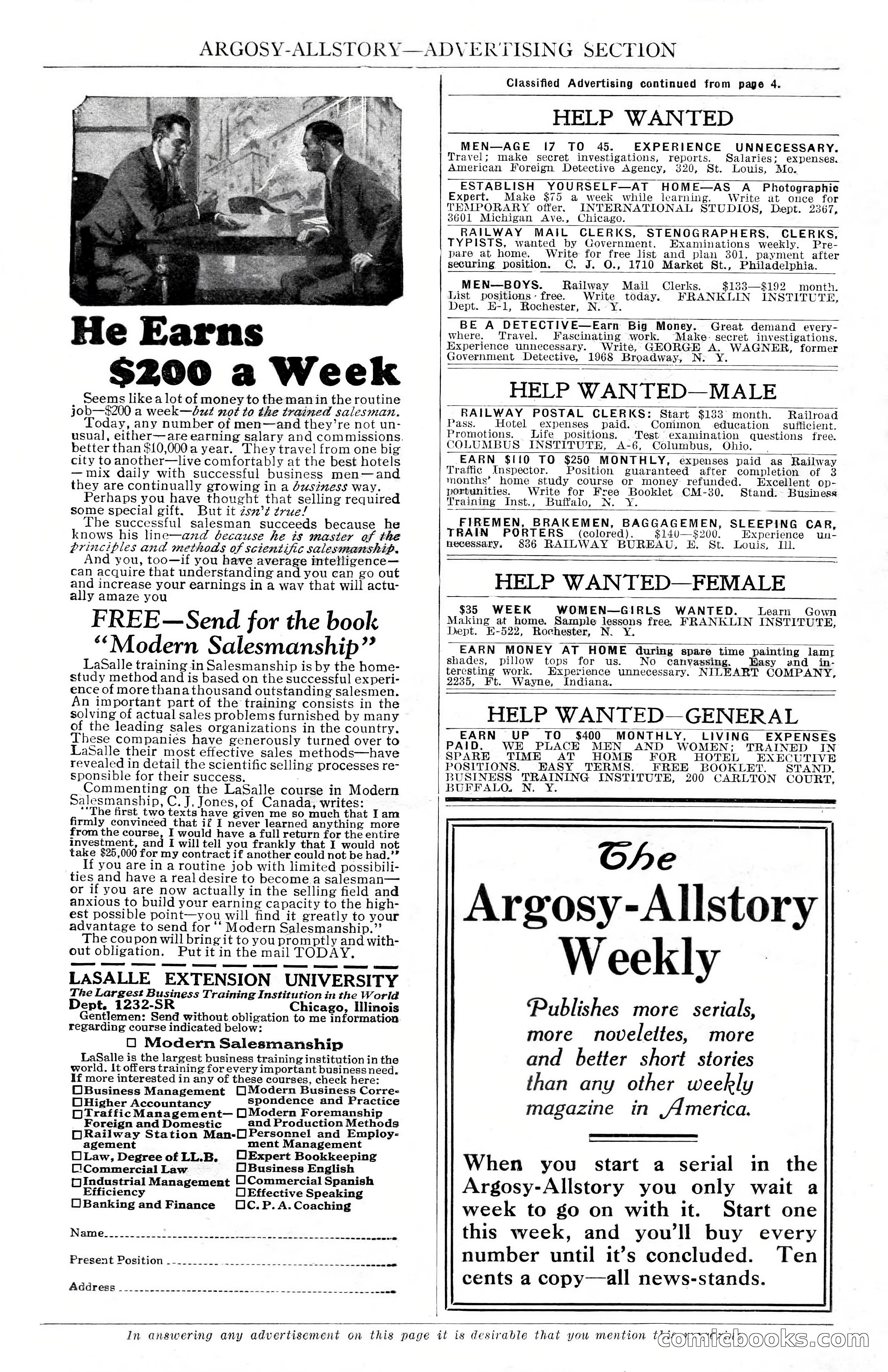 Argosy All-Story Weekly, December 8, 1923 — page 8 of 185