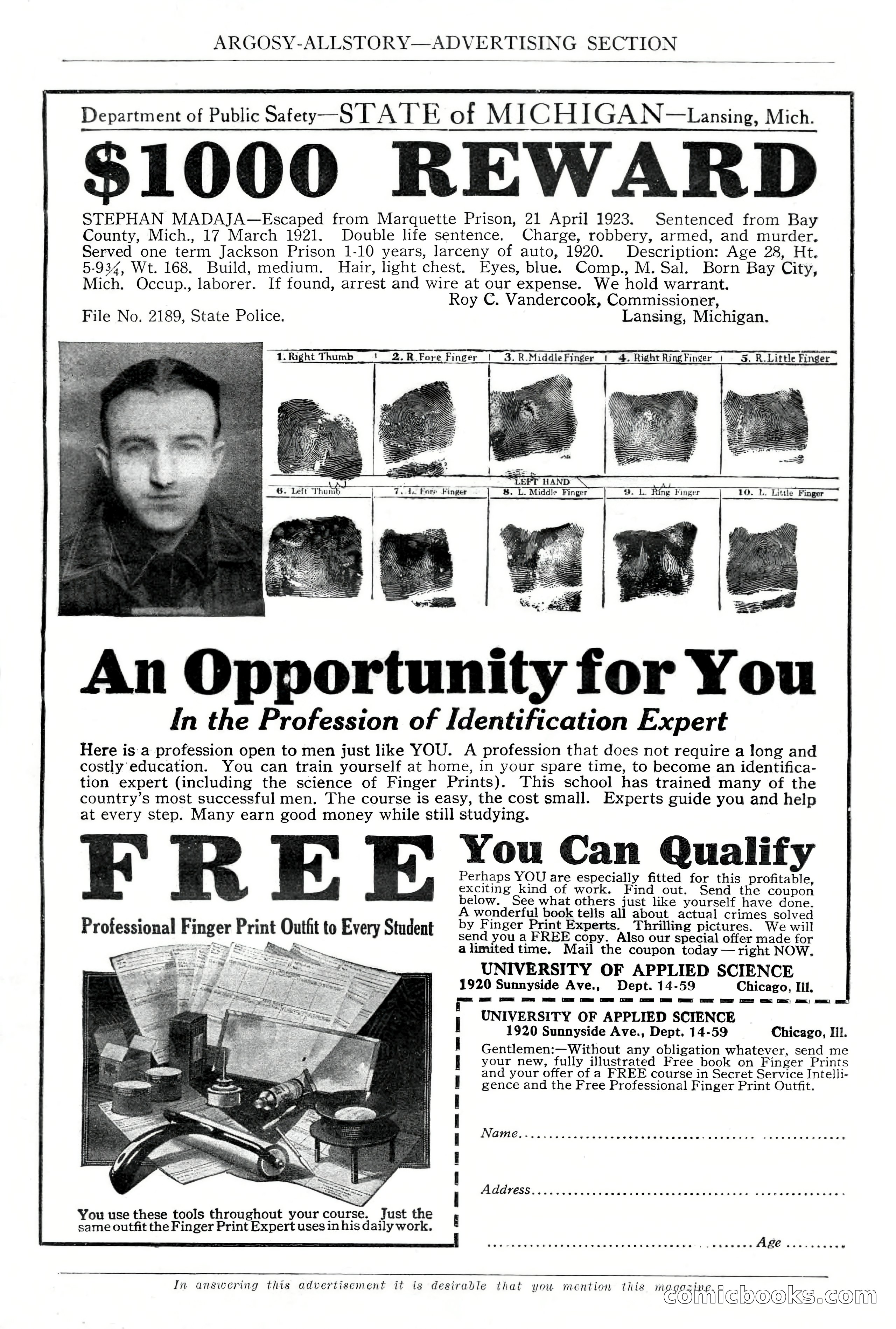 Argosy All-Story Weekly, December 8, 1923 — page 11 of 185
