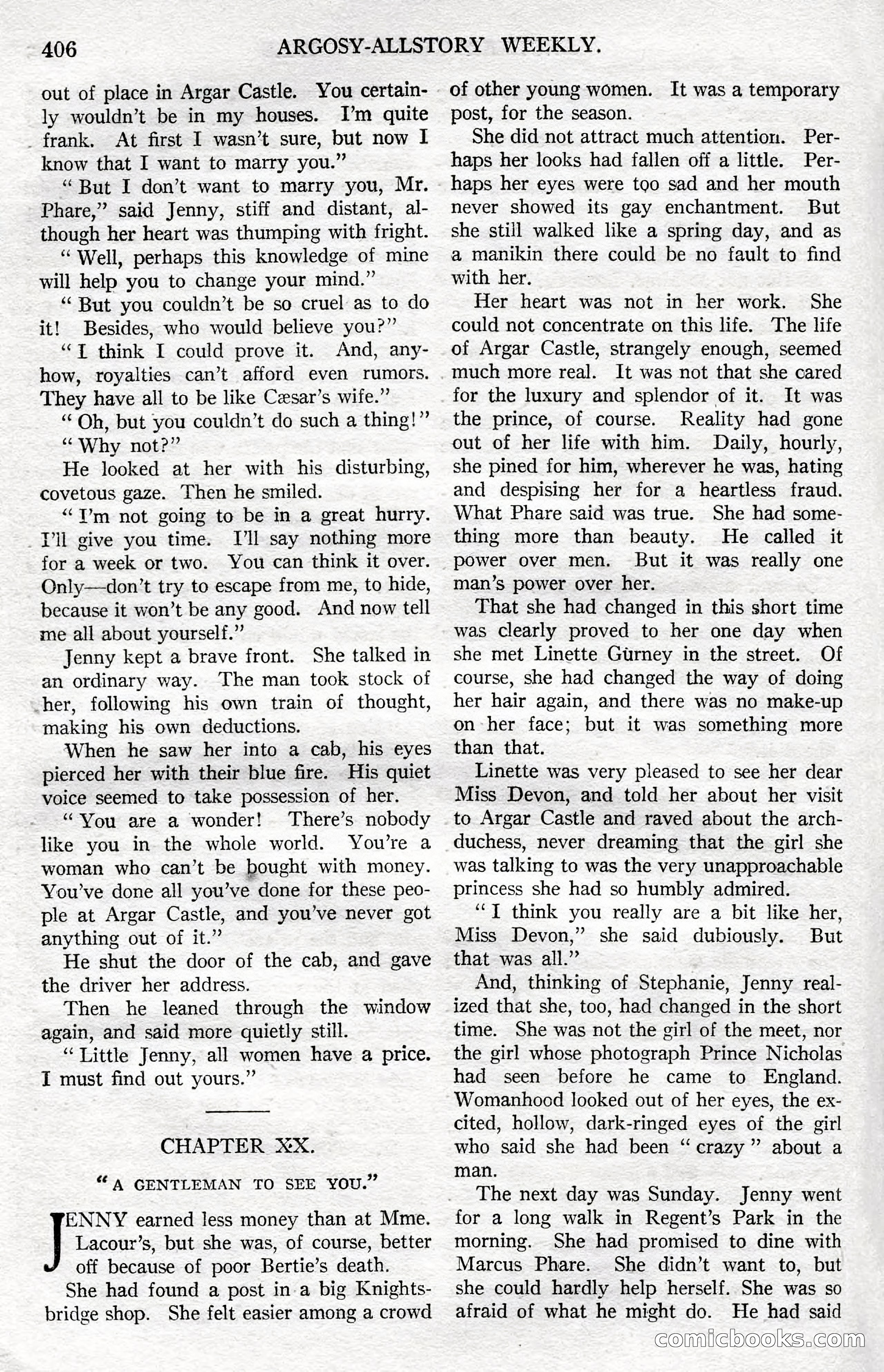 Argosy All-Story Weekly, December 8, 1923 — page 100 of 185