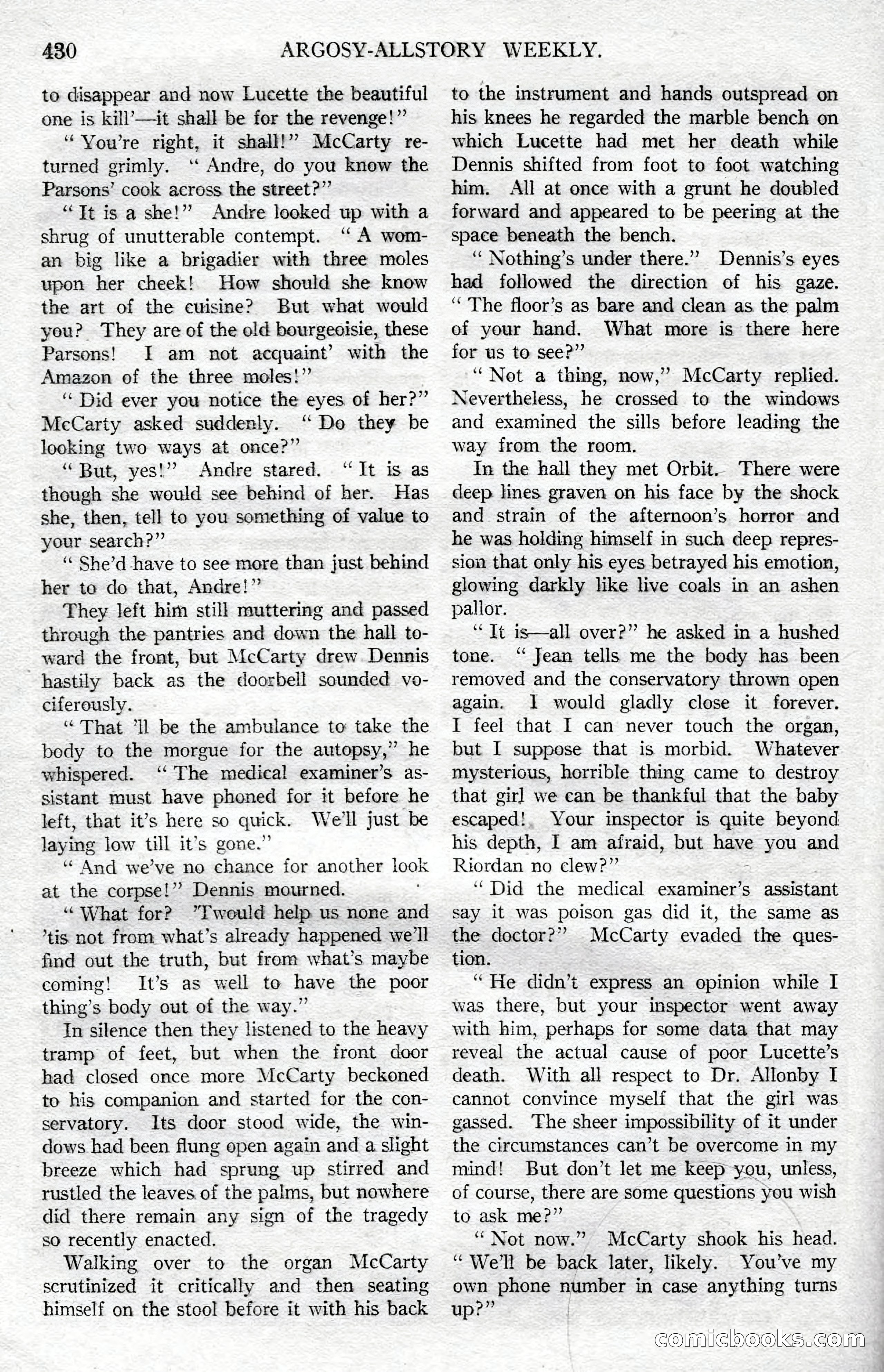 Argosy All-Story Weekly, December 8, 1923 — page 124 of 185