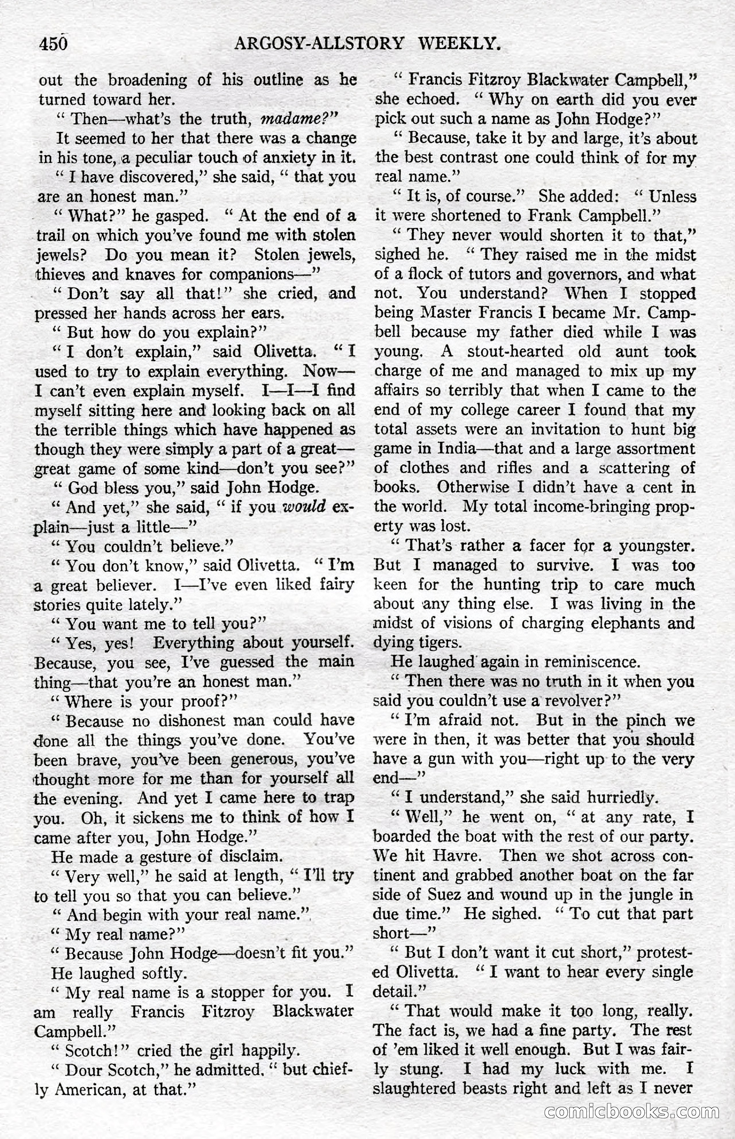 Argosy All-Story Weekly, December 8, 1923 — page 144 of 185