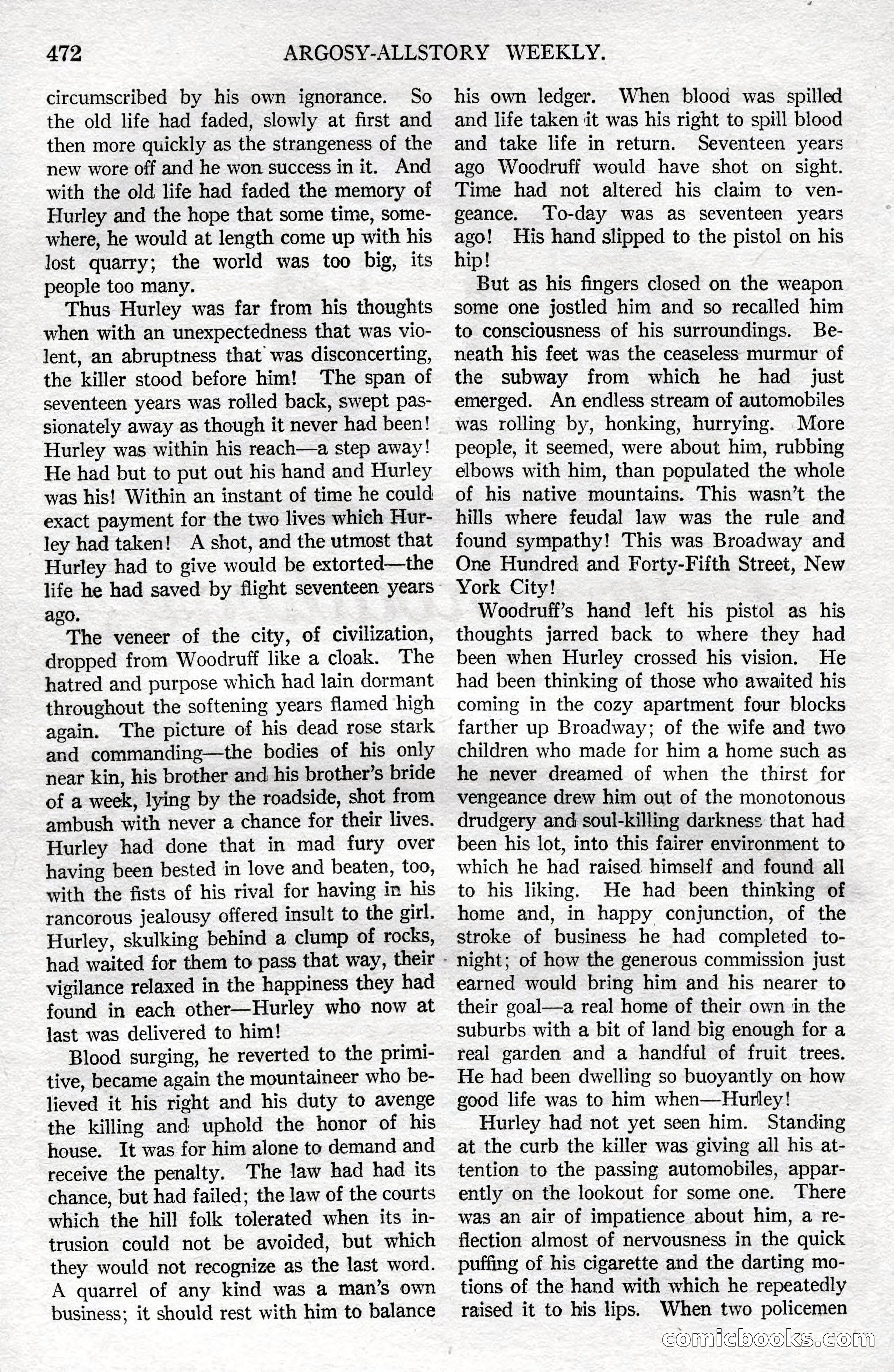 Argosy All-Story Weekly, December 8, 1923 — page 166 of 185