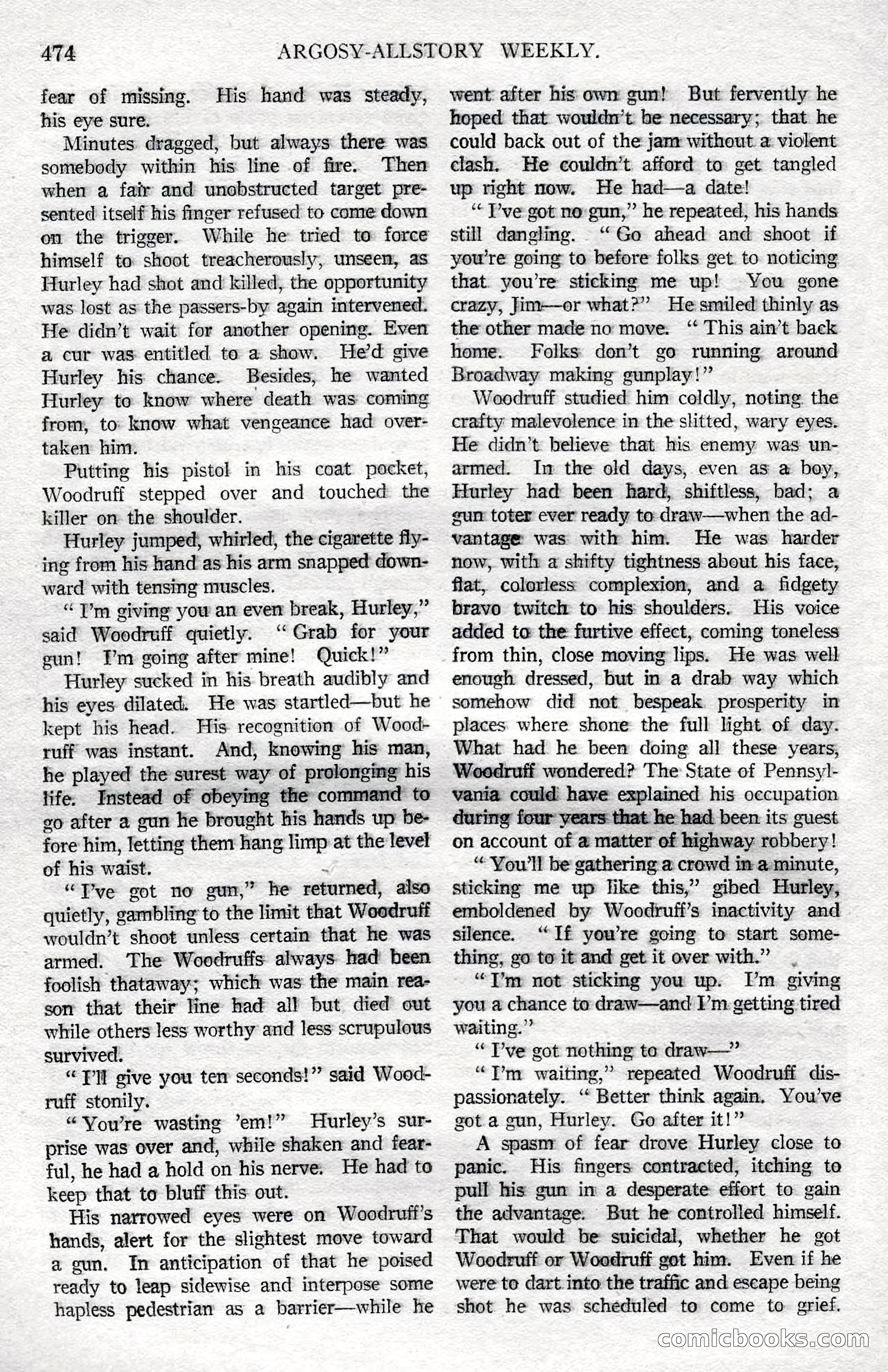 Argosy All-Story Weekly, December 8, 1923 — page 168 of 185