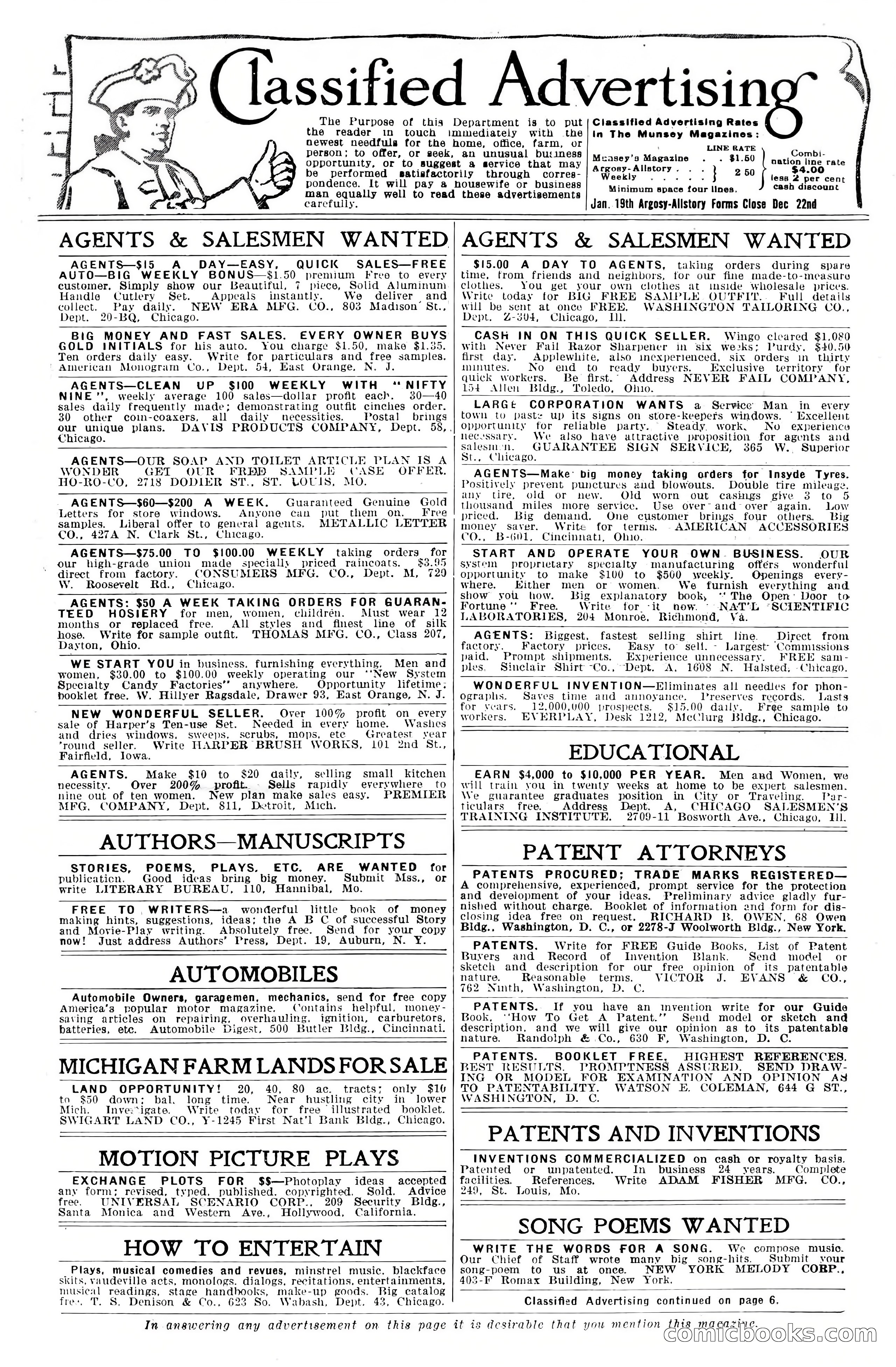 Argosy All-Story Weekly — Hopalong Cassidy Returns — page 7 of 174