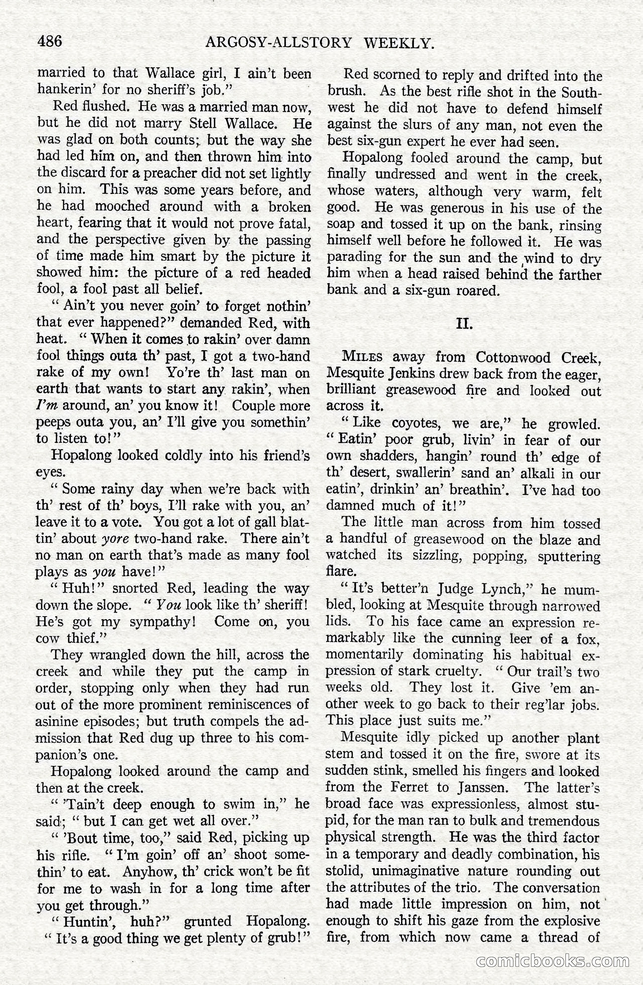 Argosy All-Story Weekly — Hopalong Cassidy Returns — page 17 of 174