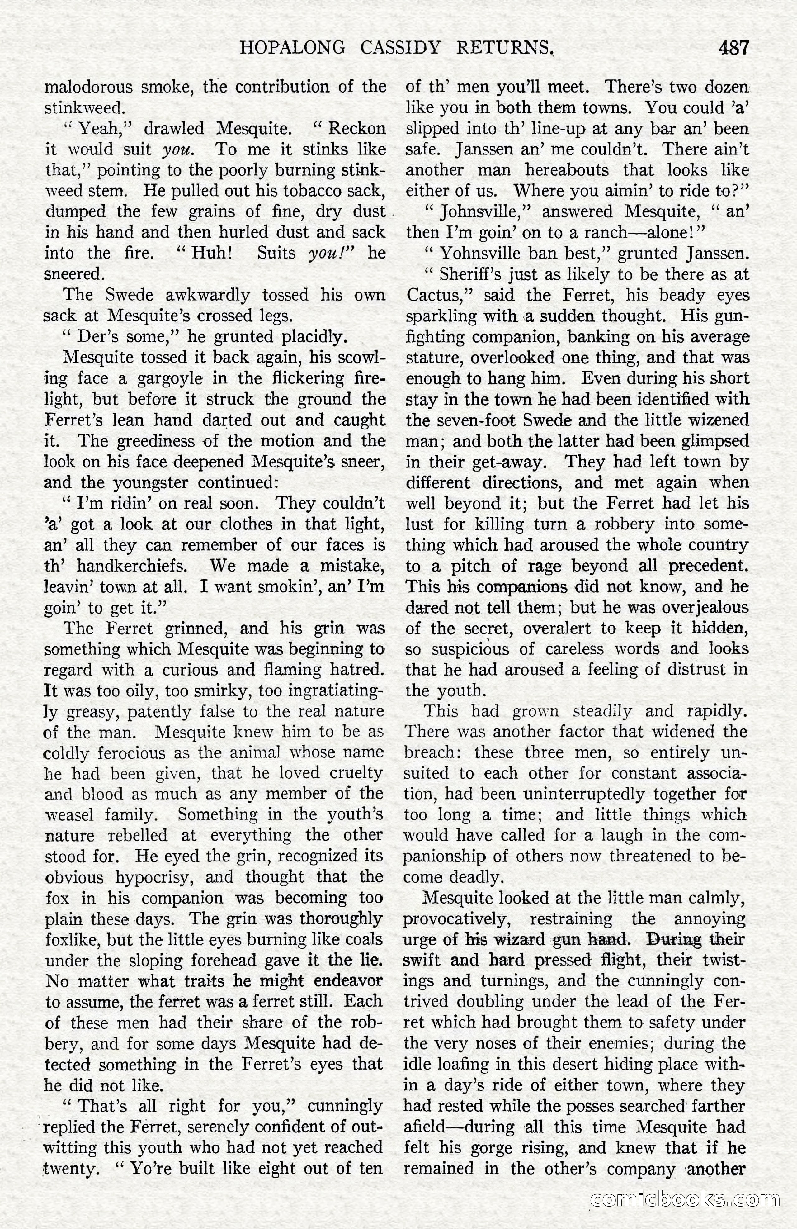 Argosy All-Story Weekly — Hopalong Cassidy Returns — page 18 of 174