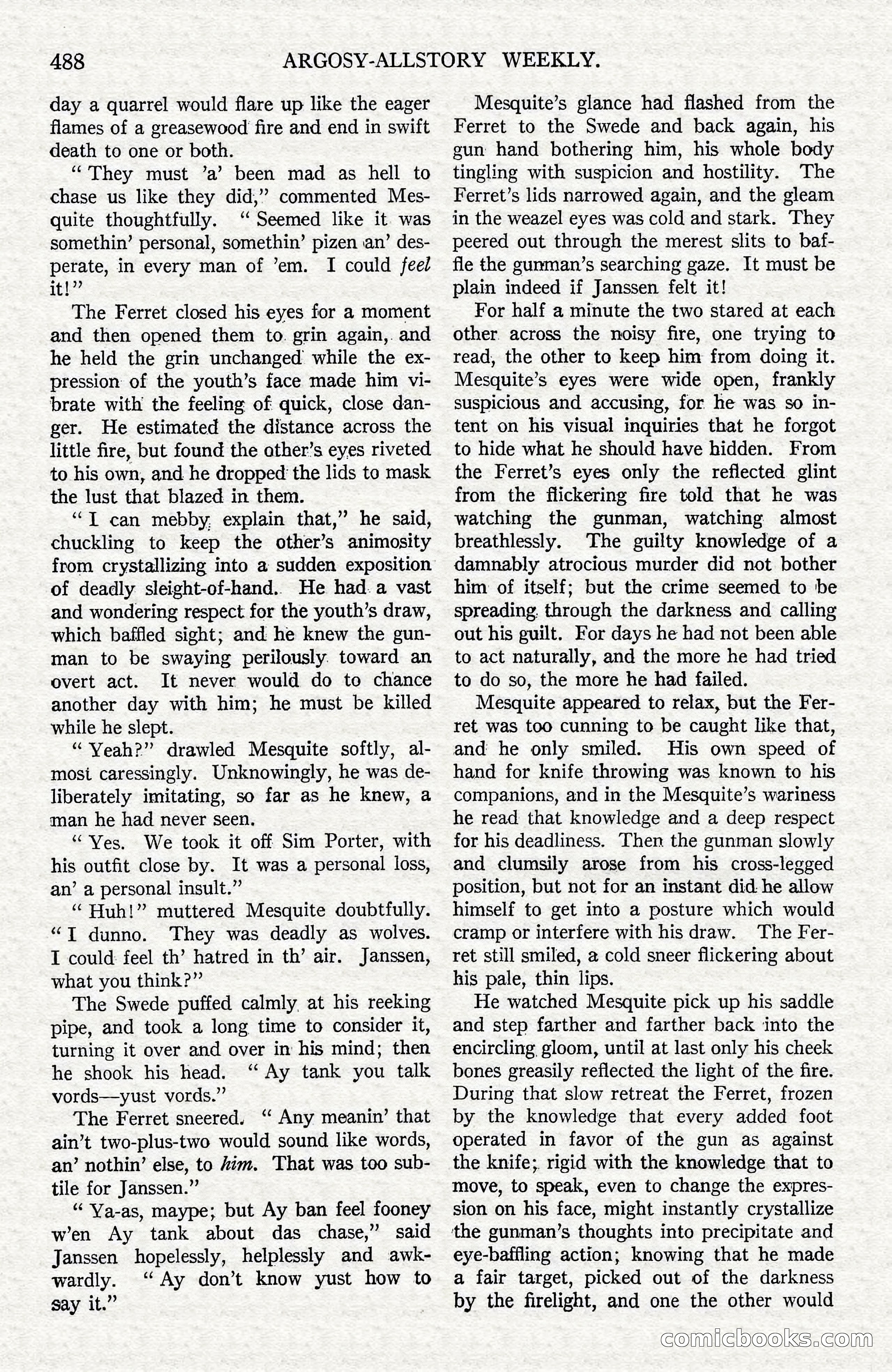 Argosy All-Story Weekly — Hopalong Cassidy Returns — page 19 of 174