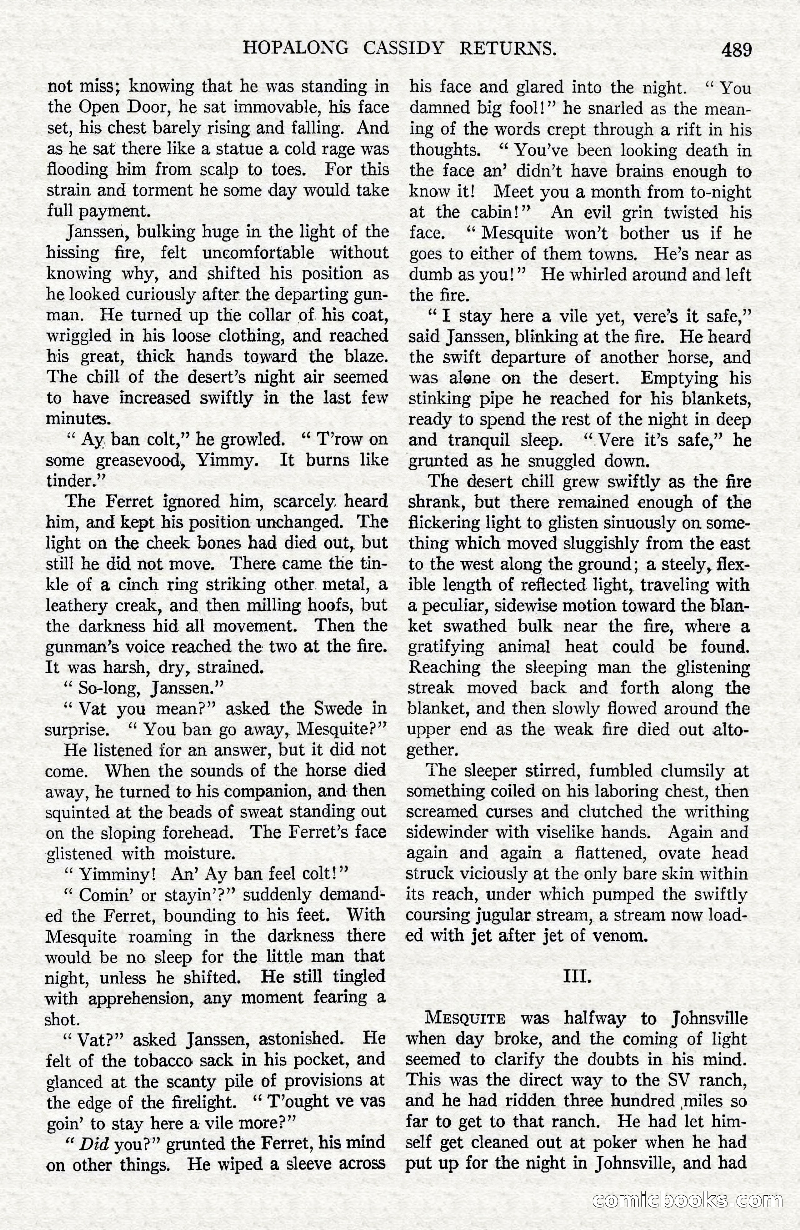 Argosy All-Story Weekly — Hopalong Cassidy Returns — page 20 of 174