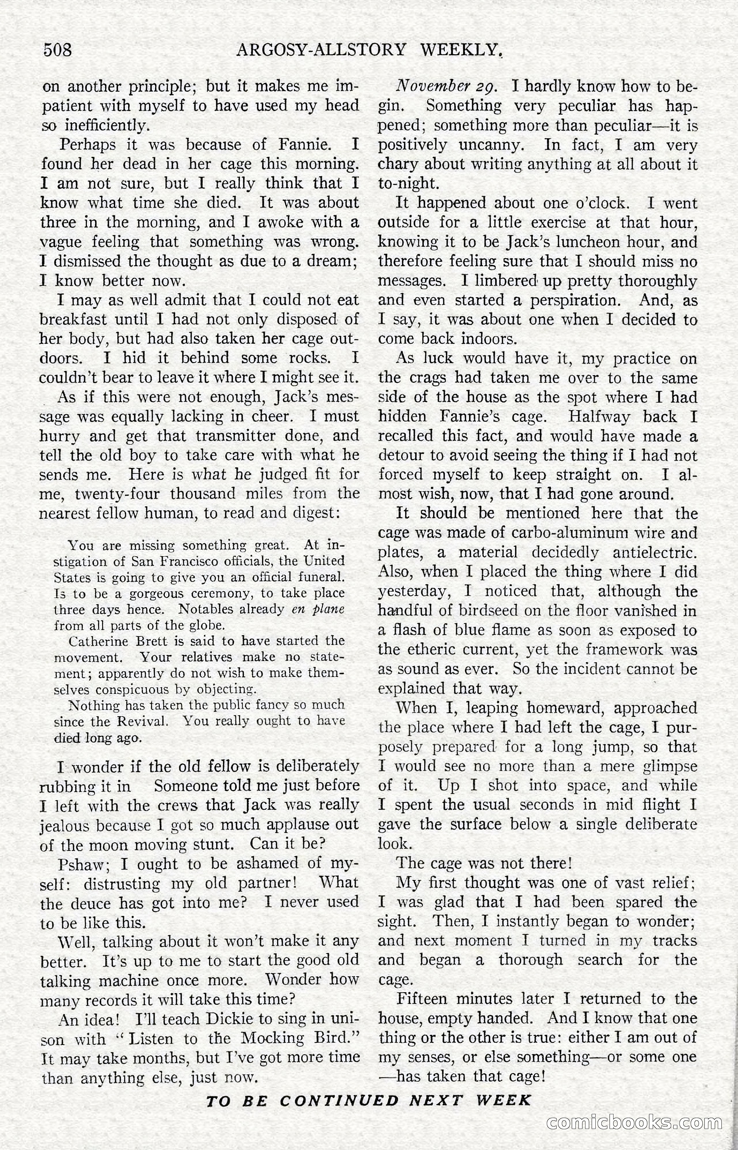 Argosy All-Story Weekly — Hopalong Cassidy Returns — page 39 of 174