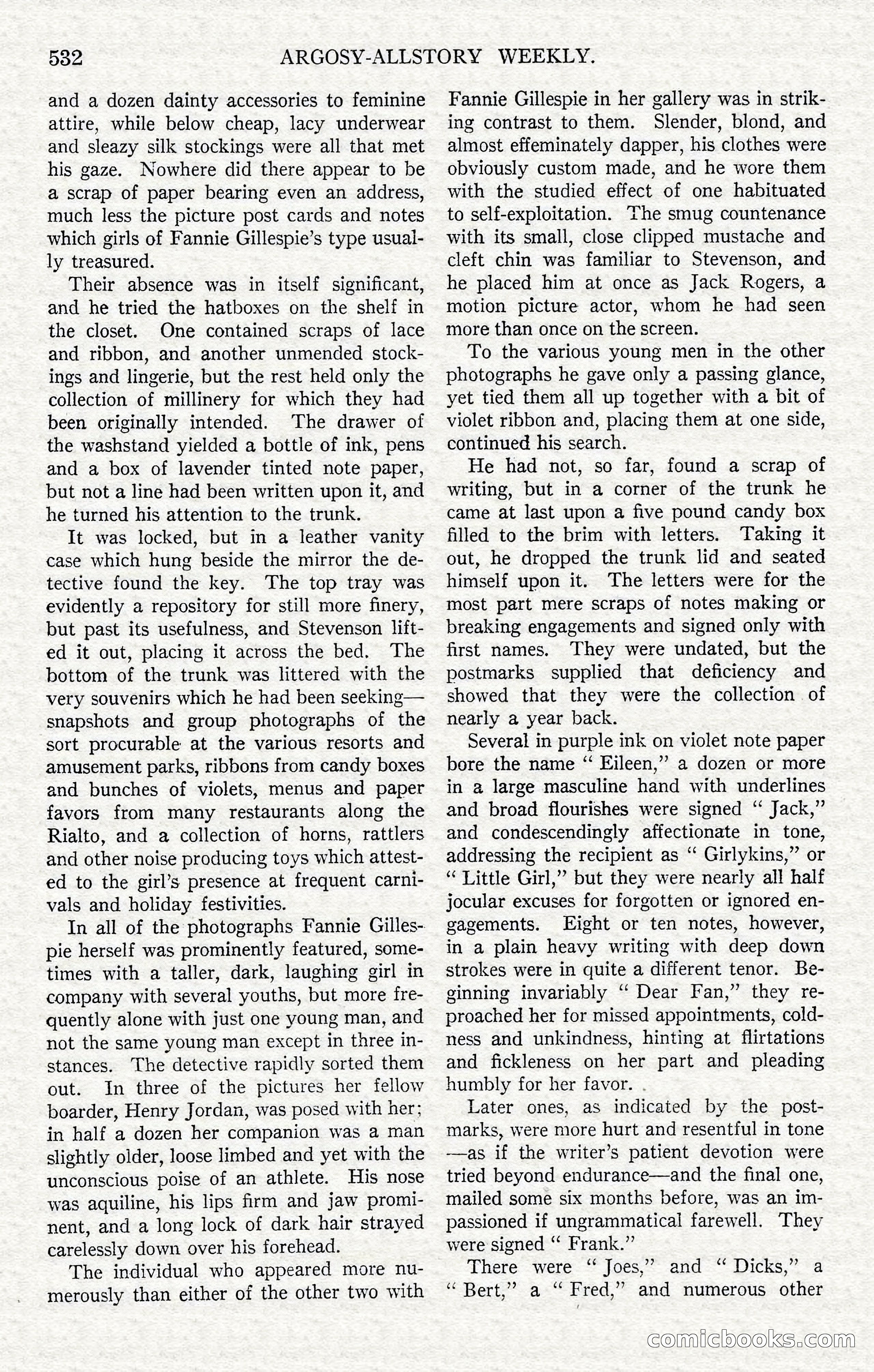 Argosy All-Story Weekly — Hopalong Cassidy Returns — page 63 of 174