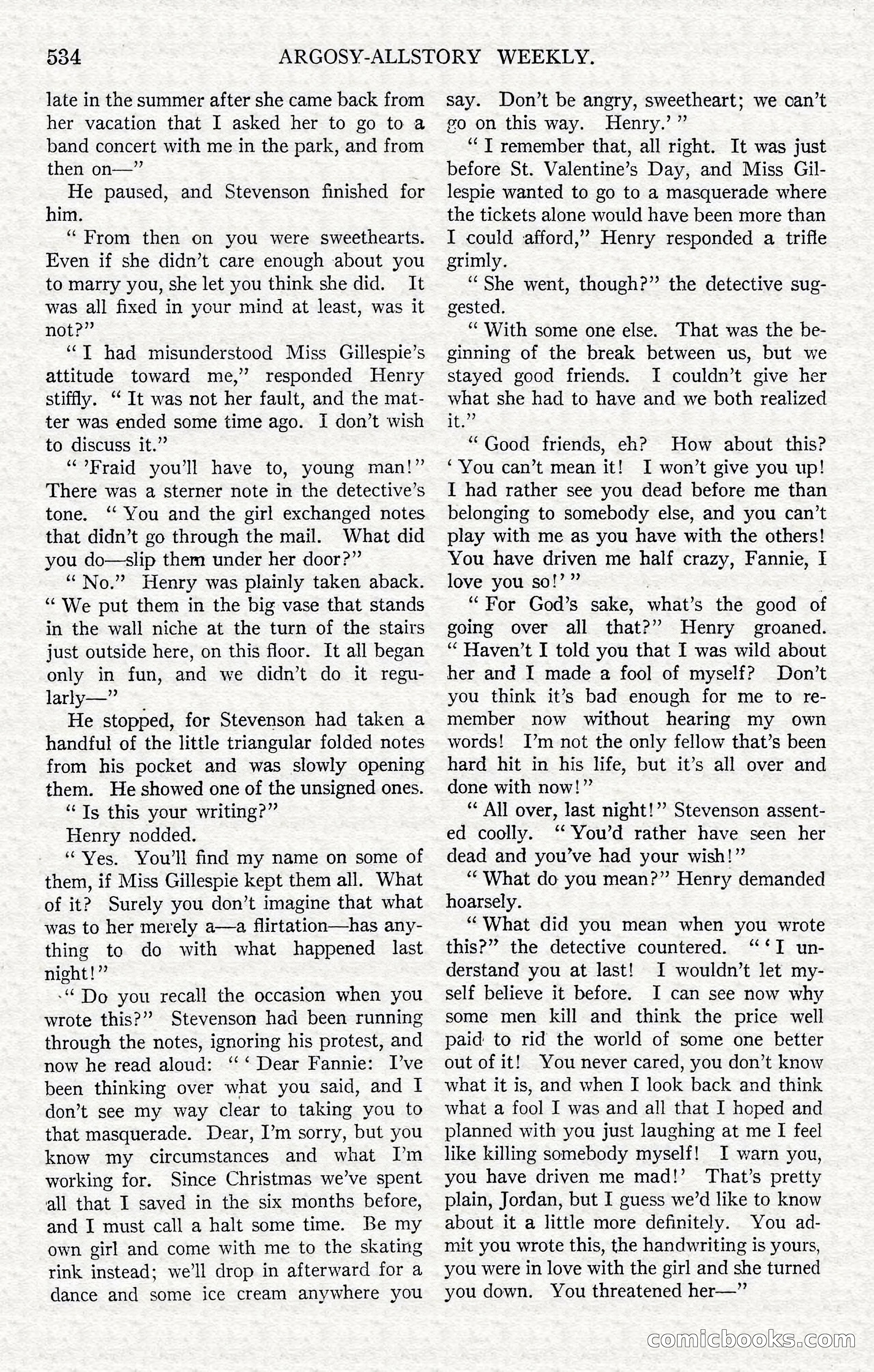 Argosy All-Story Weekly — Hopalong Cassidy Returns — page 65 of 174