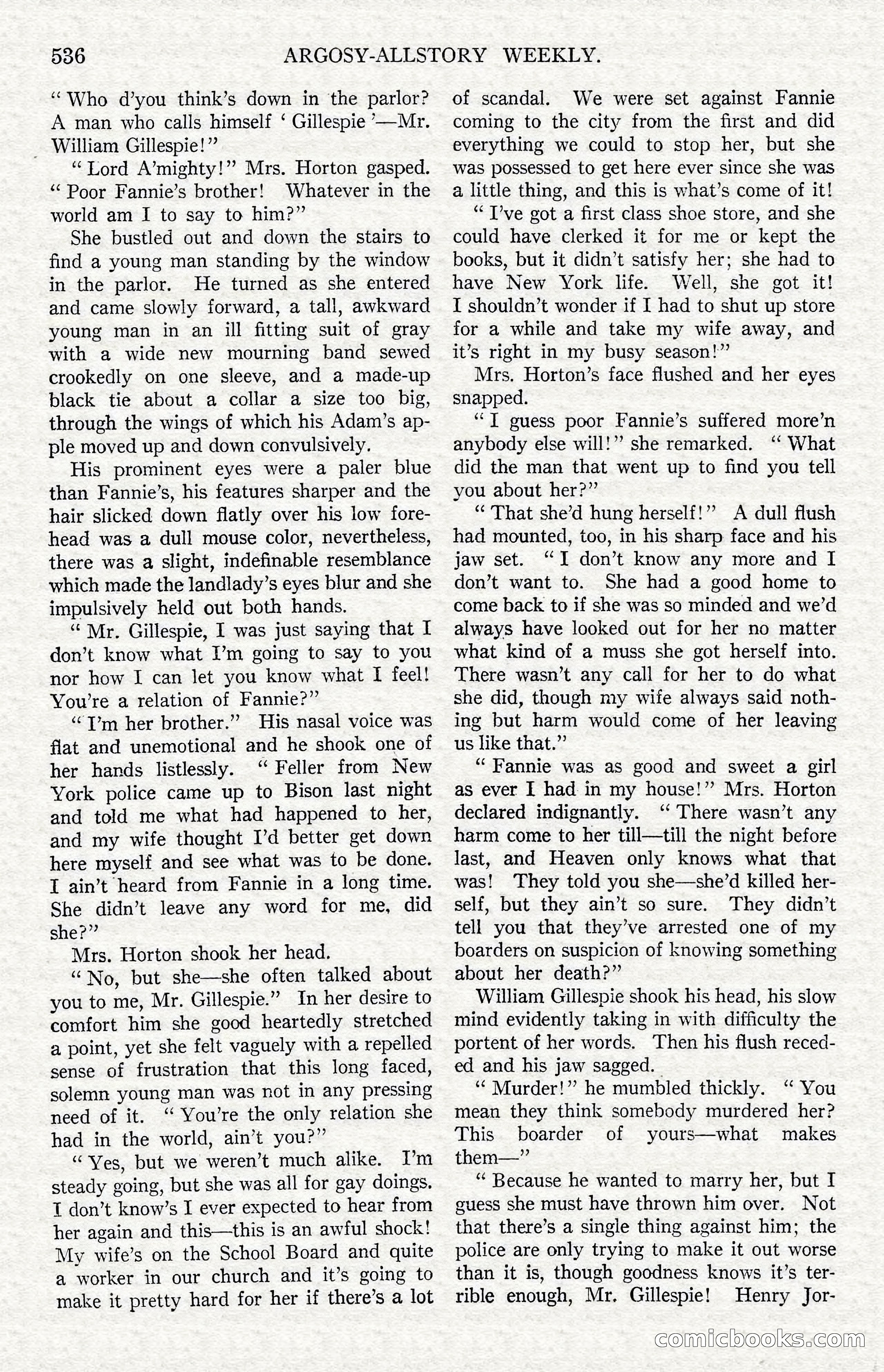 Argosy All-Story Weekly — Hopalong Cassidy Returns — page 67 of 174