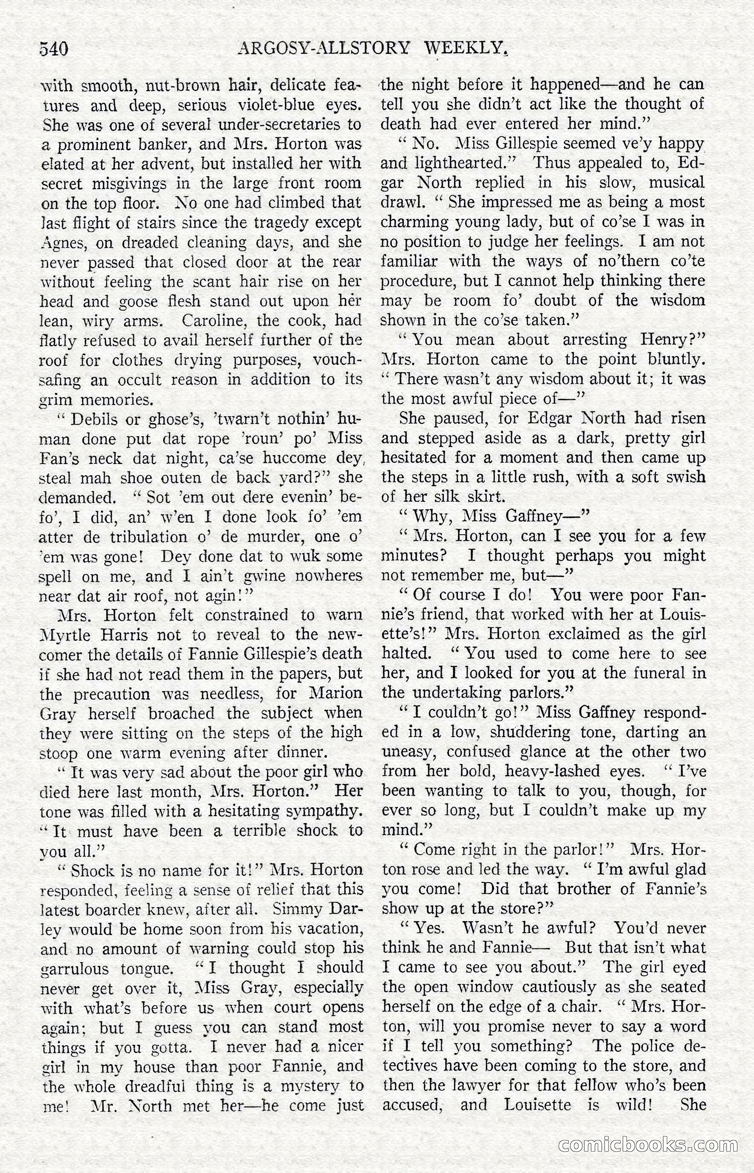 Argosy All-Story Weekly — Hopalong Cassidy Returns — page 71 of 174