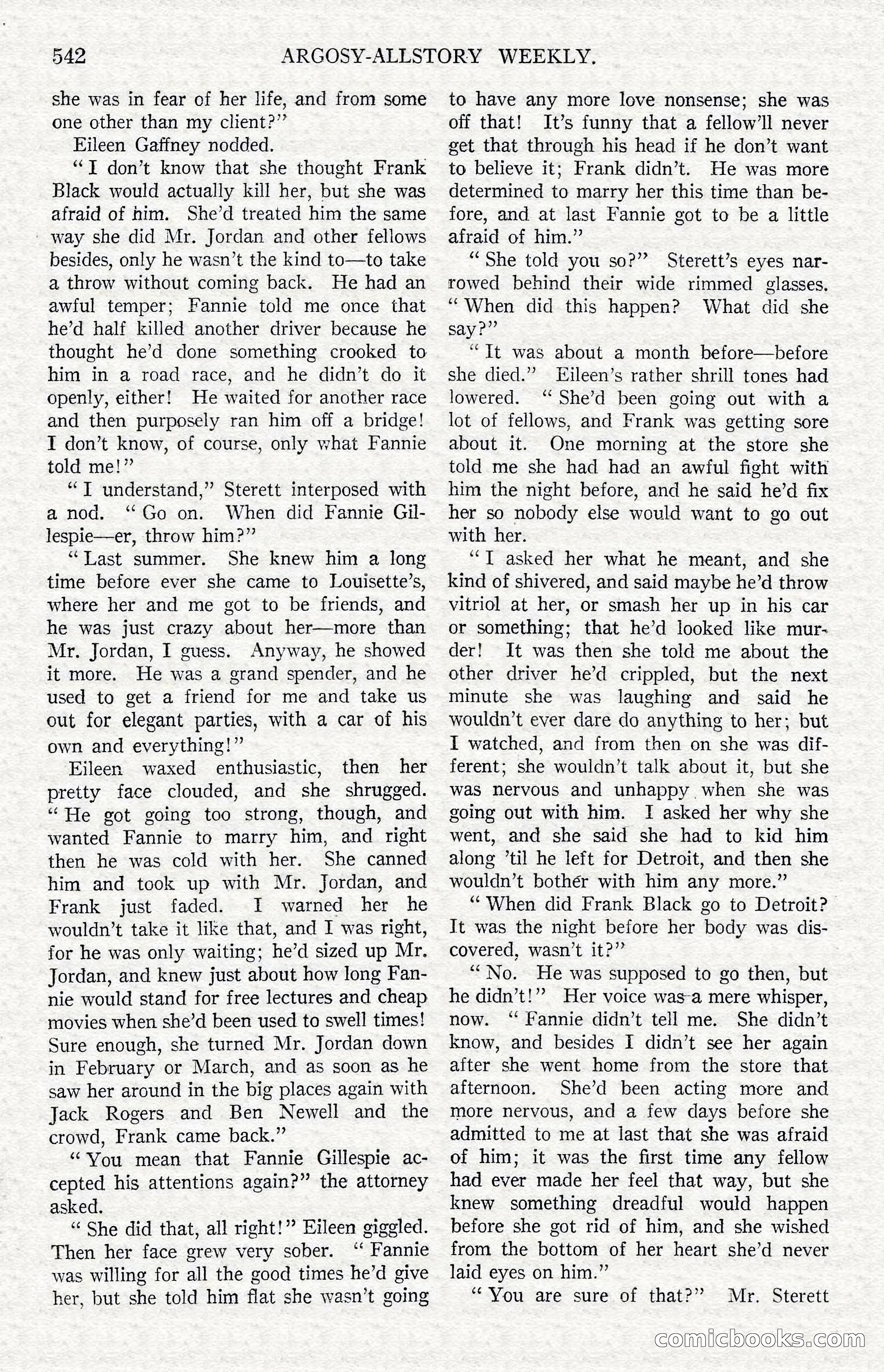 Argosy All-Story Weekly — Hopalong Cassidy Returns — page 73 of 174