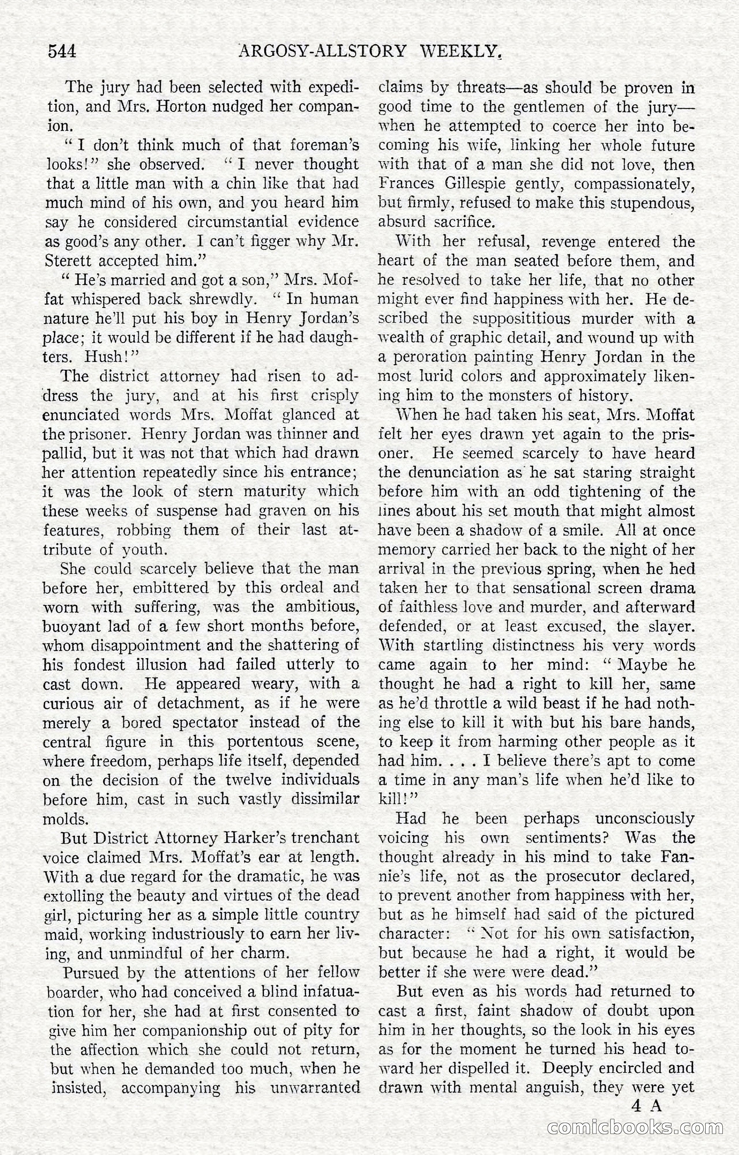 Argosy All-Story Weekly — Hopalong Cassidy Returns — page 75 of 174