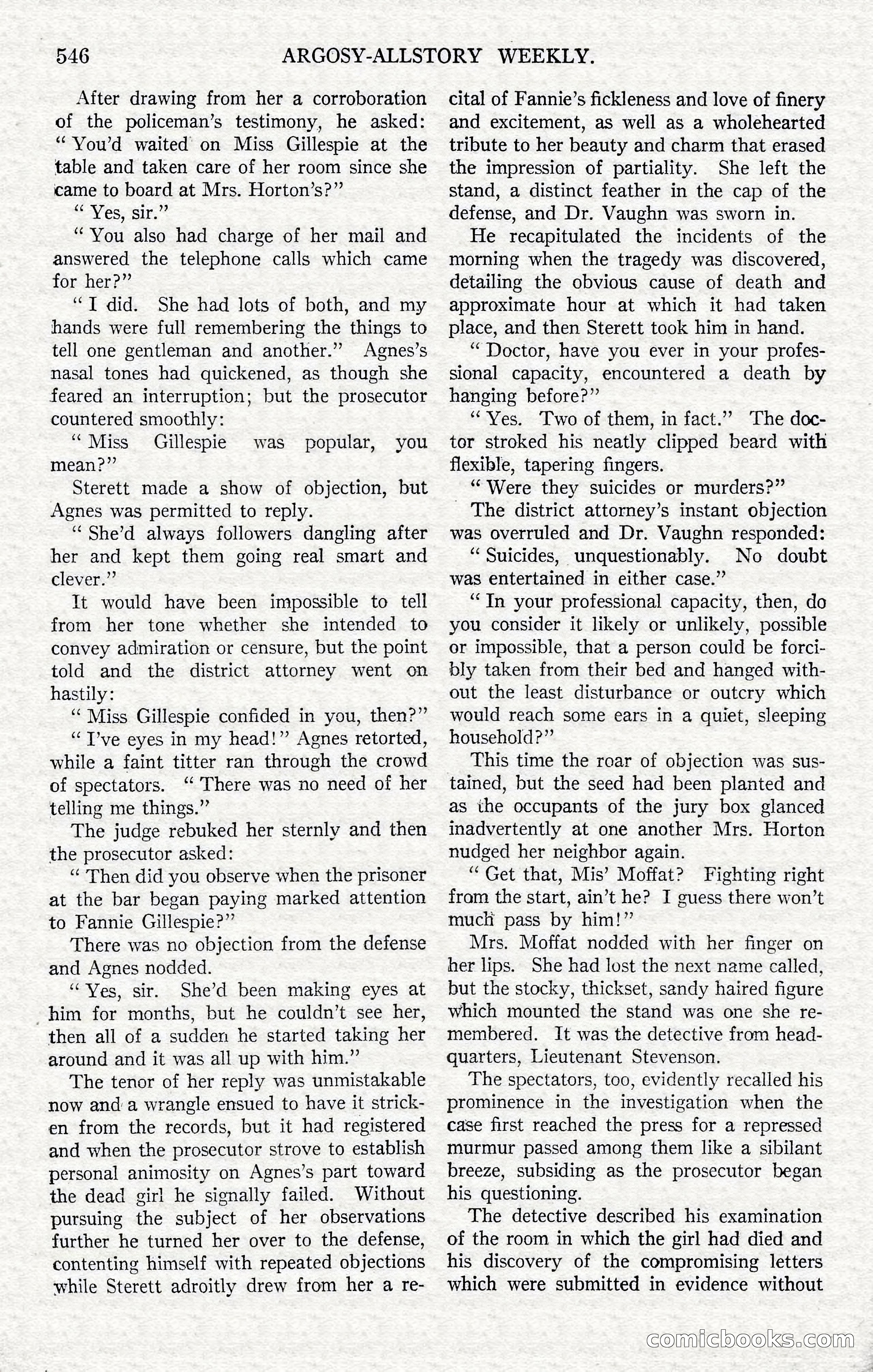 Argosy All-Story Weekly — Hopalong Cassidy Returns — page 77 of 174