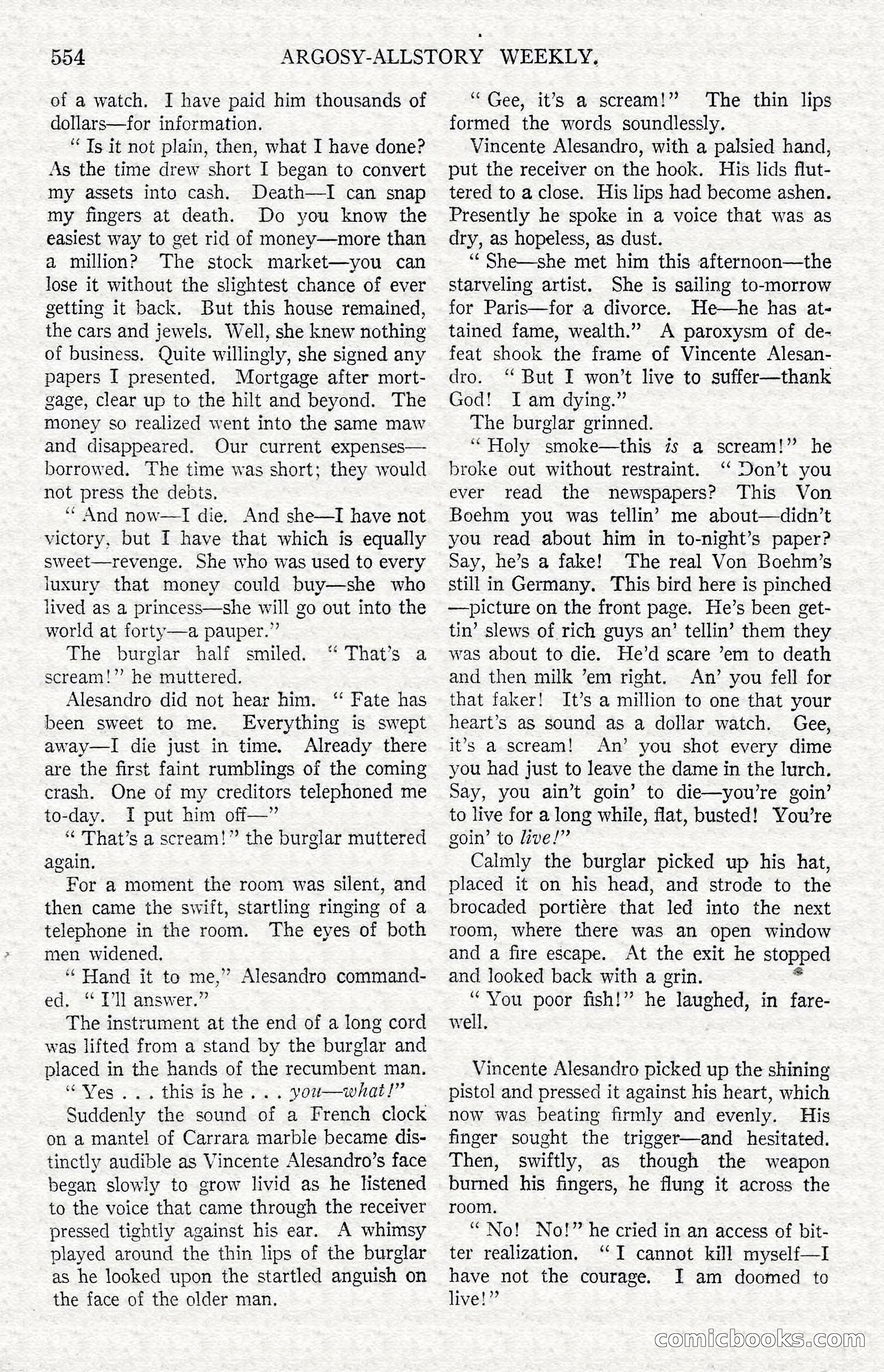 Argosy All-Story Weekly — Hopalong Cassidy Returns — page 85 of 174