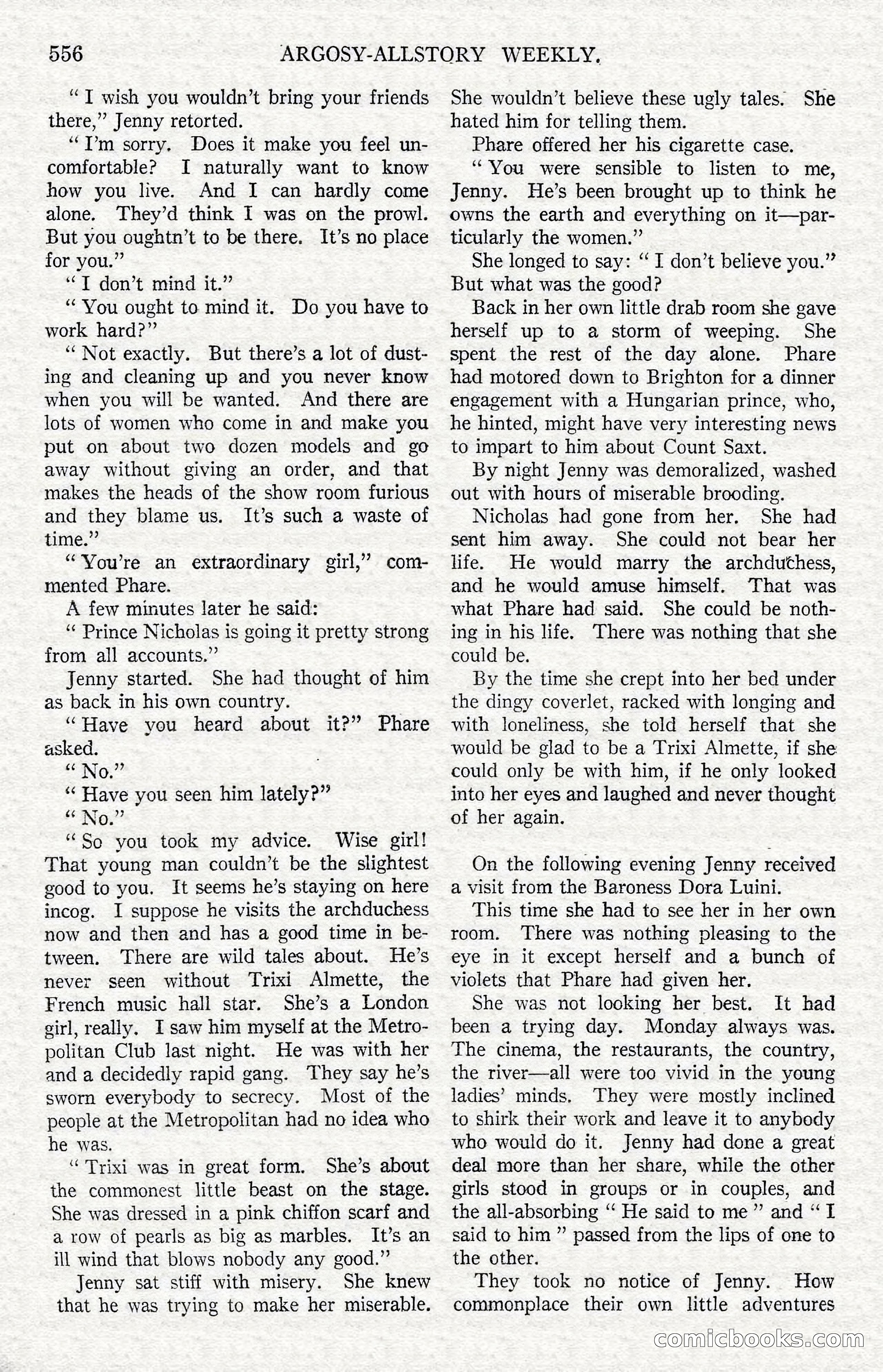 Argosy All-Story Weekly — Hopalong Cassidy Returns — page 87 of 174