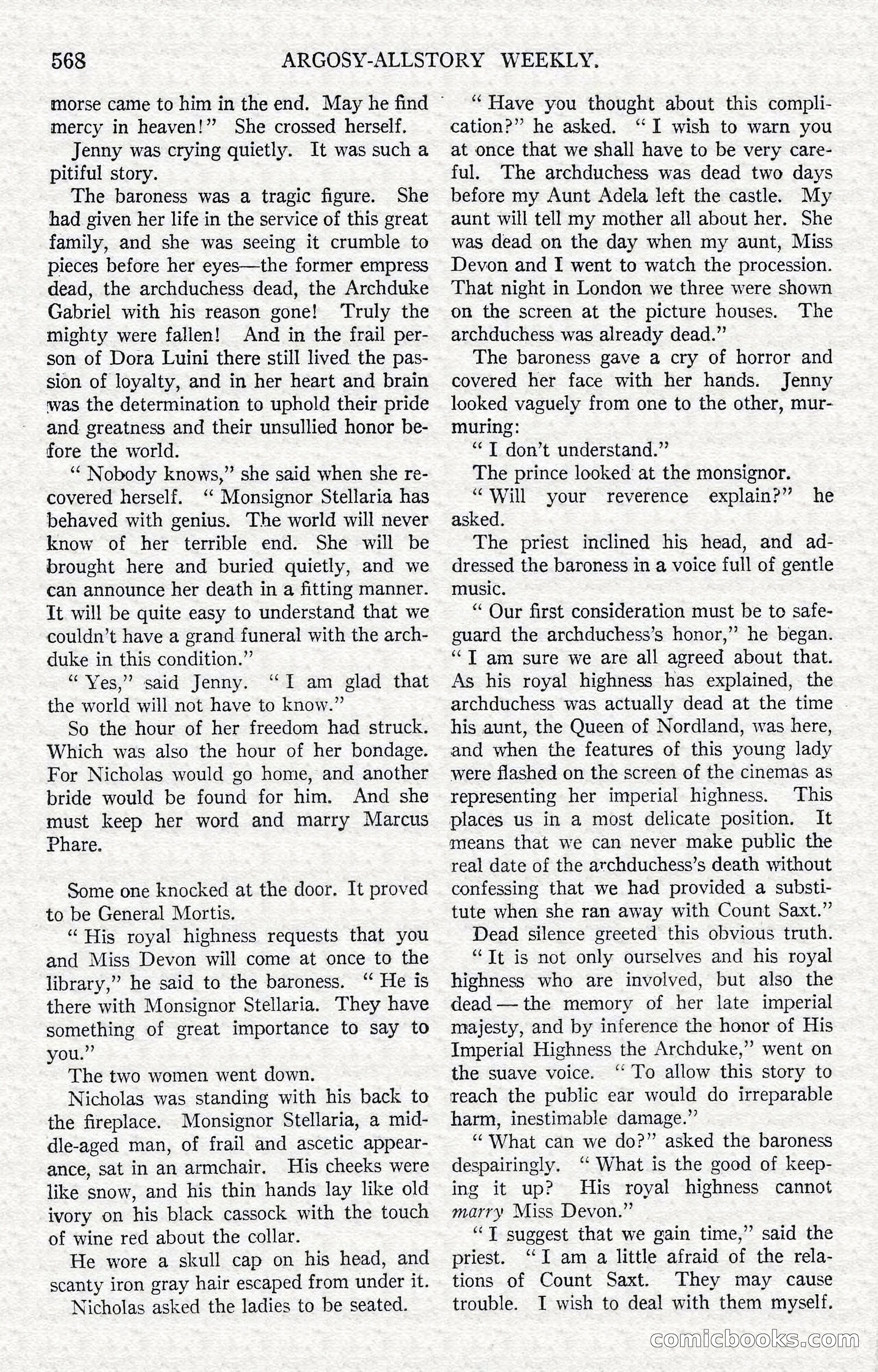 Argosy All-Story Weekly — Hopalong Cassidy Returns — page 99 of 174