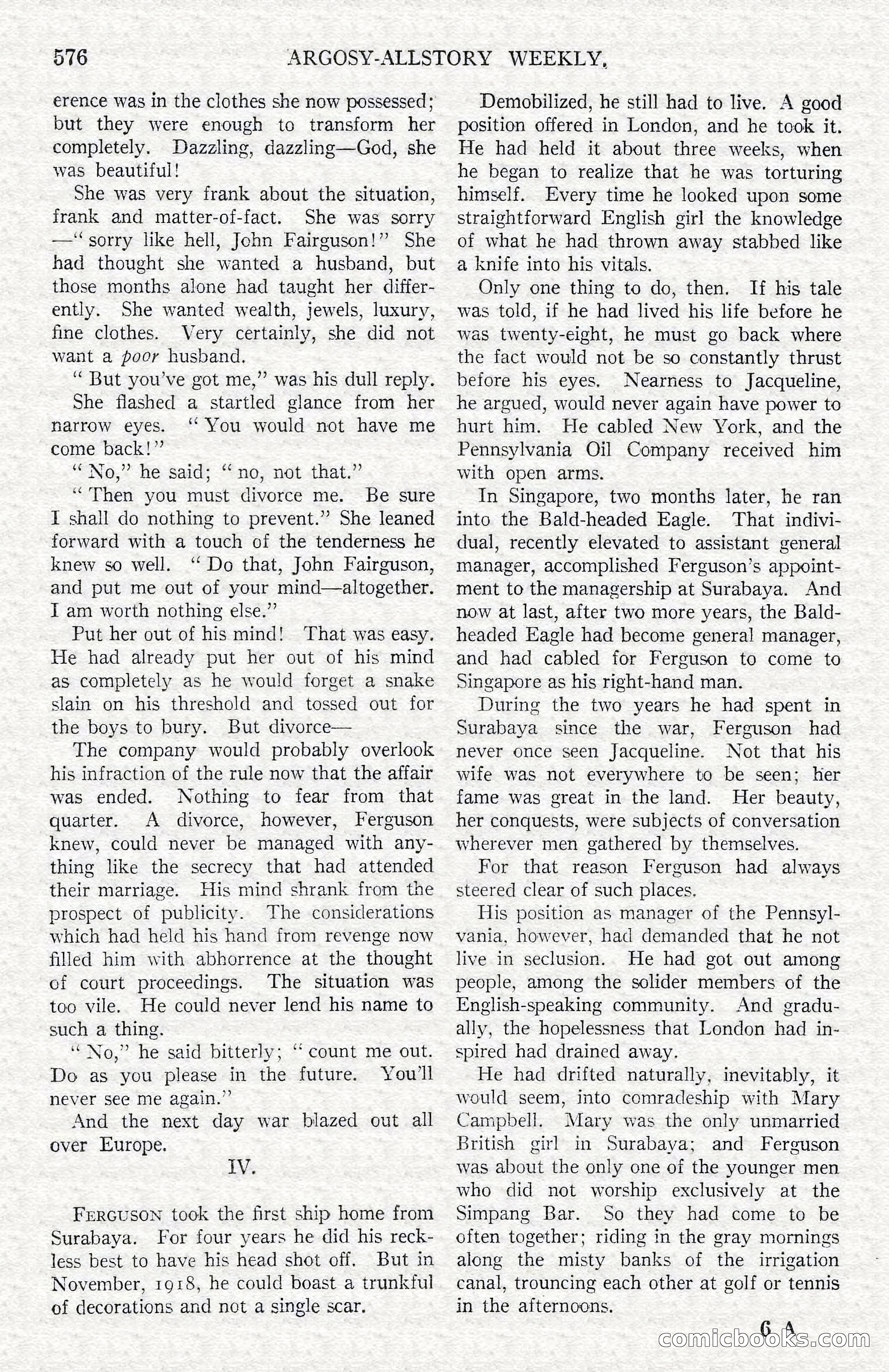 Argosy All-Story Weekly — Hopalong Cassidy Returns — page 107 of 174