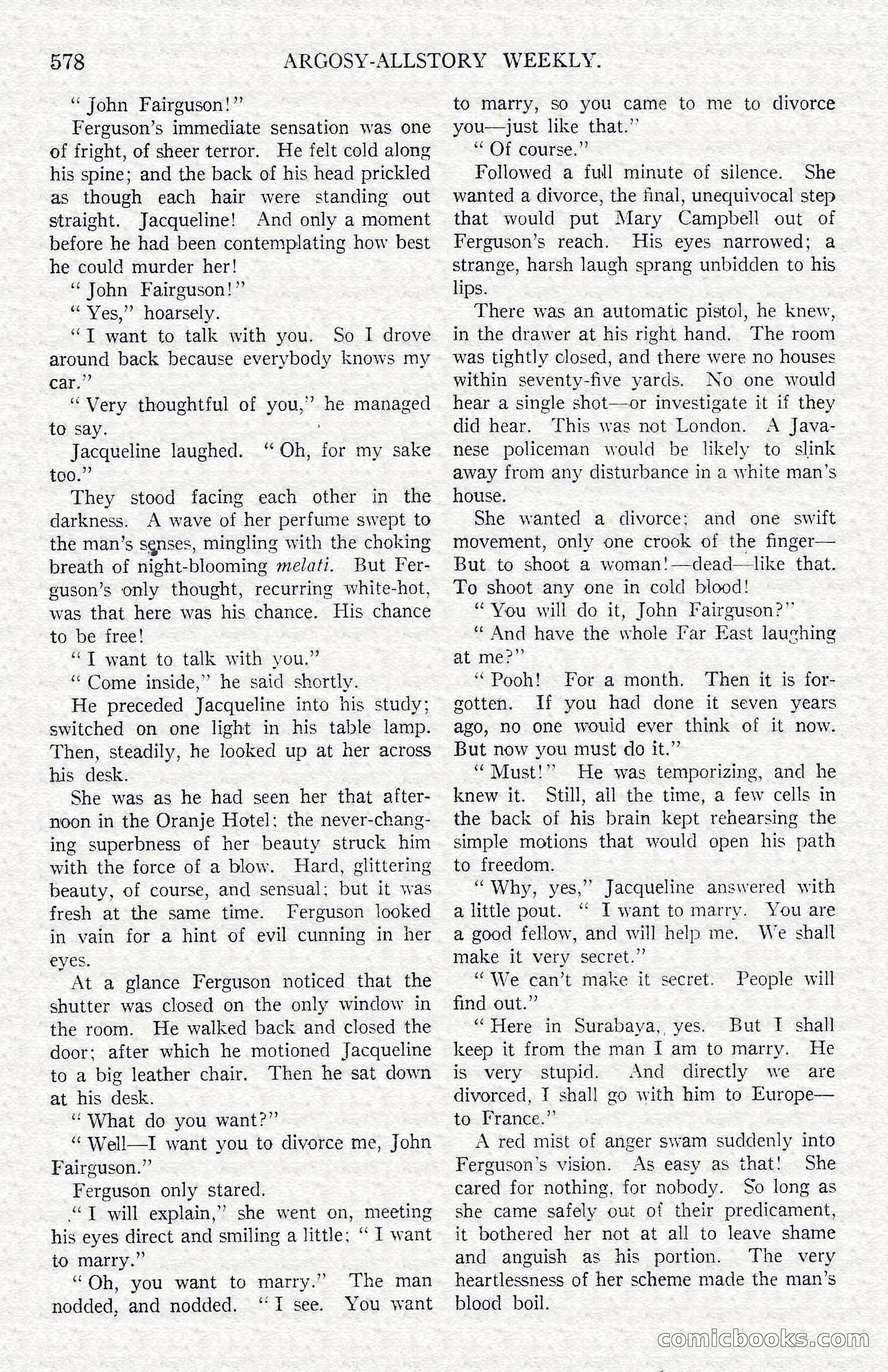 Argosy All-Story Weekly — Hopalong Cassidy Returns — page 109 of 174