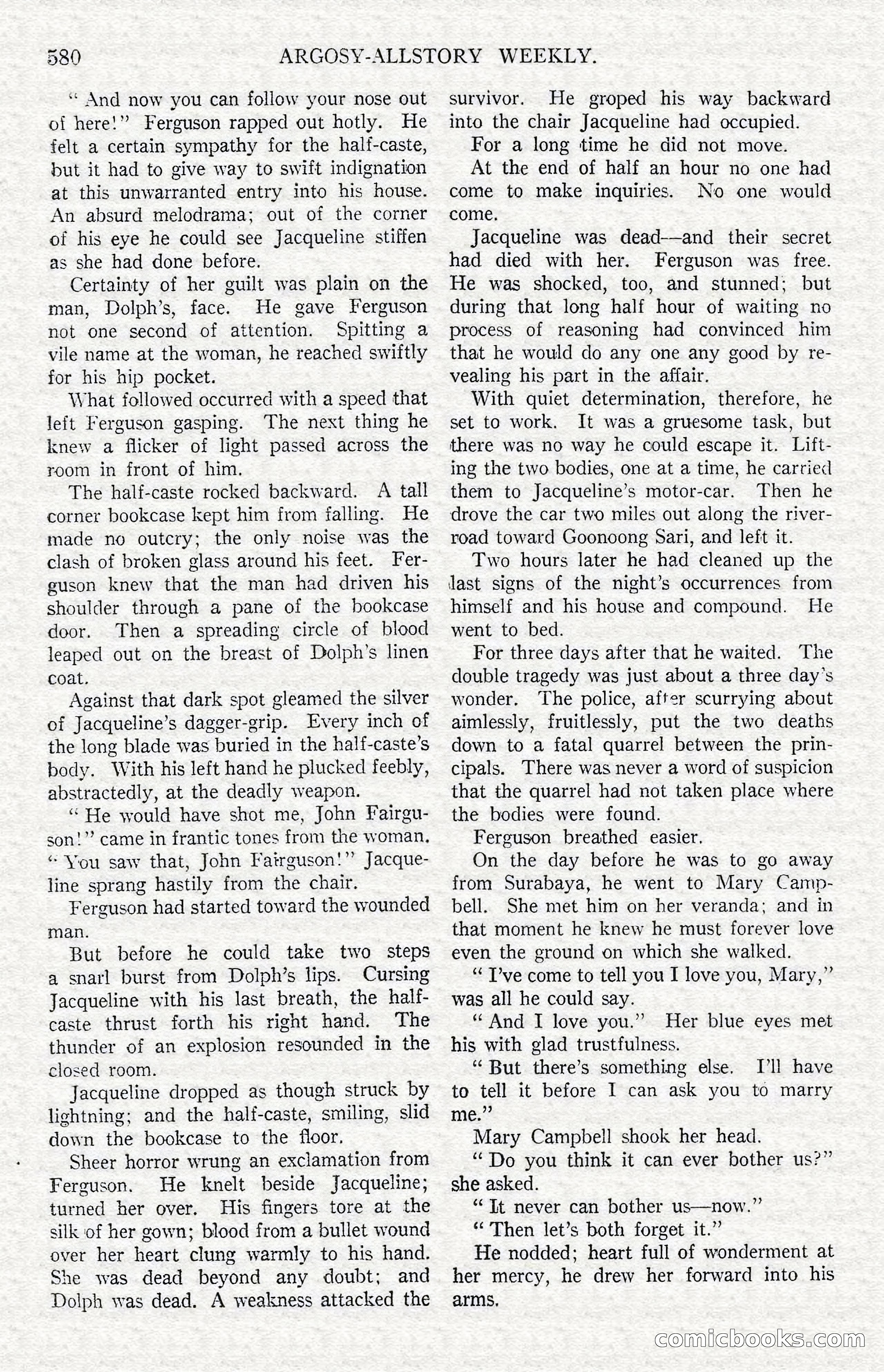 Argosy All-Story Weekly — Hopalong Cassidy Returns — page 111 of 174