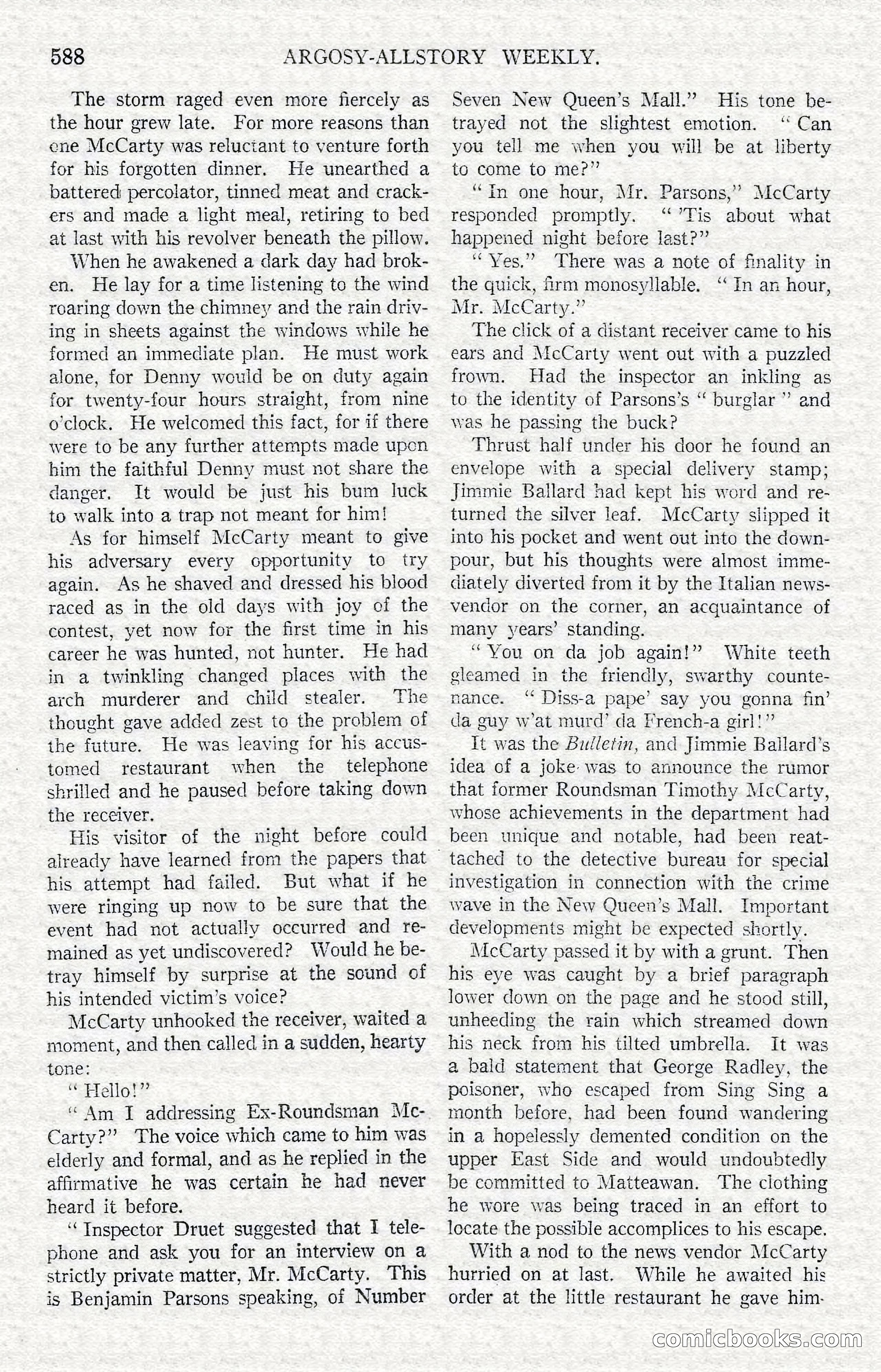 Argosy All-Story Weekly — Hopalong Cassidy Returns — page 119 of 174