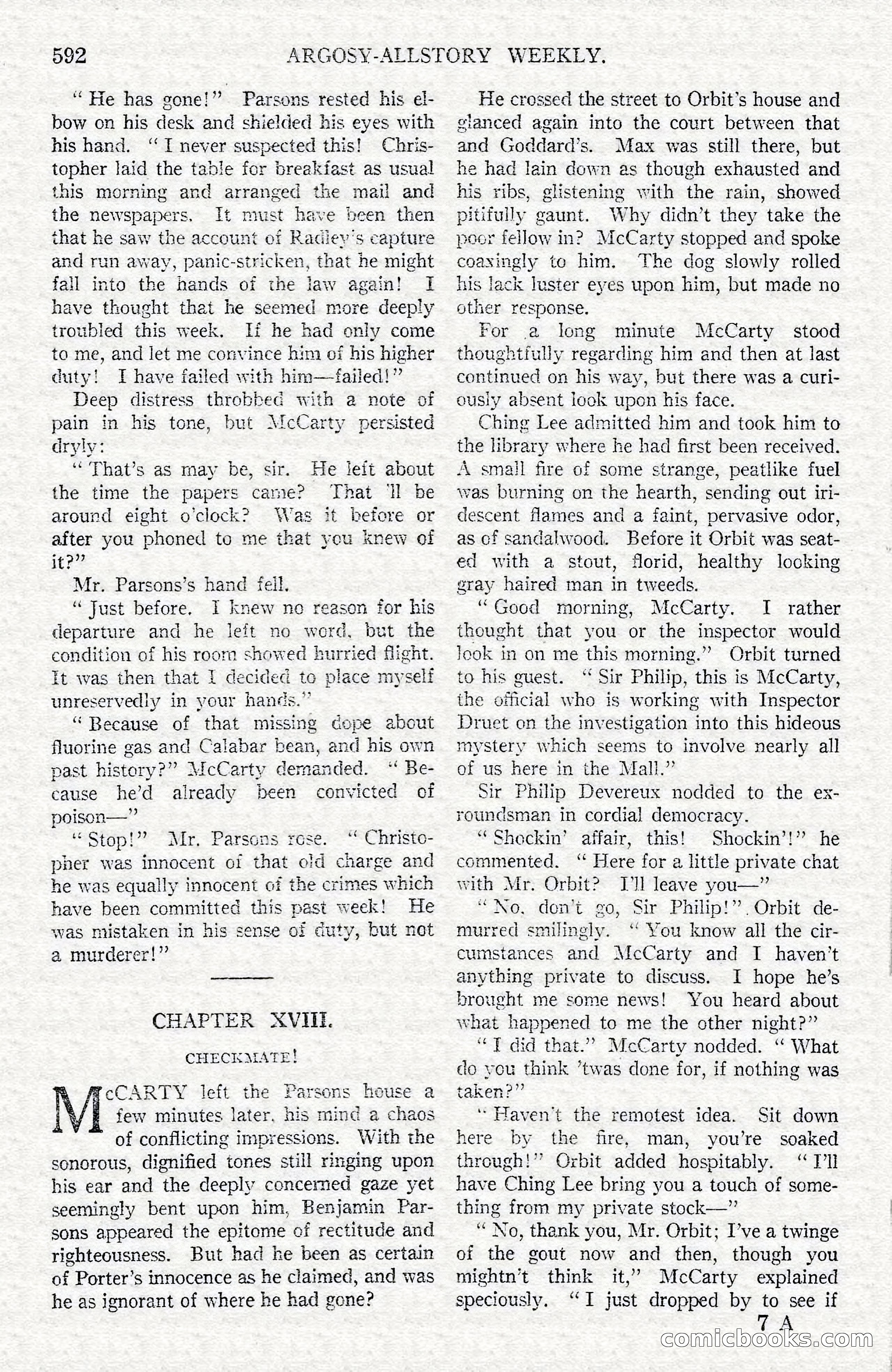 Argosy All-Story Weekly — Hopalong Cassidy Returns — page 123 of 174