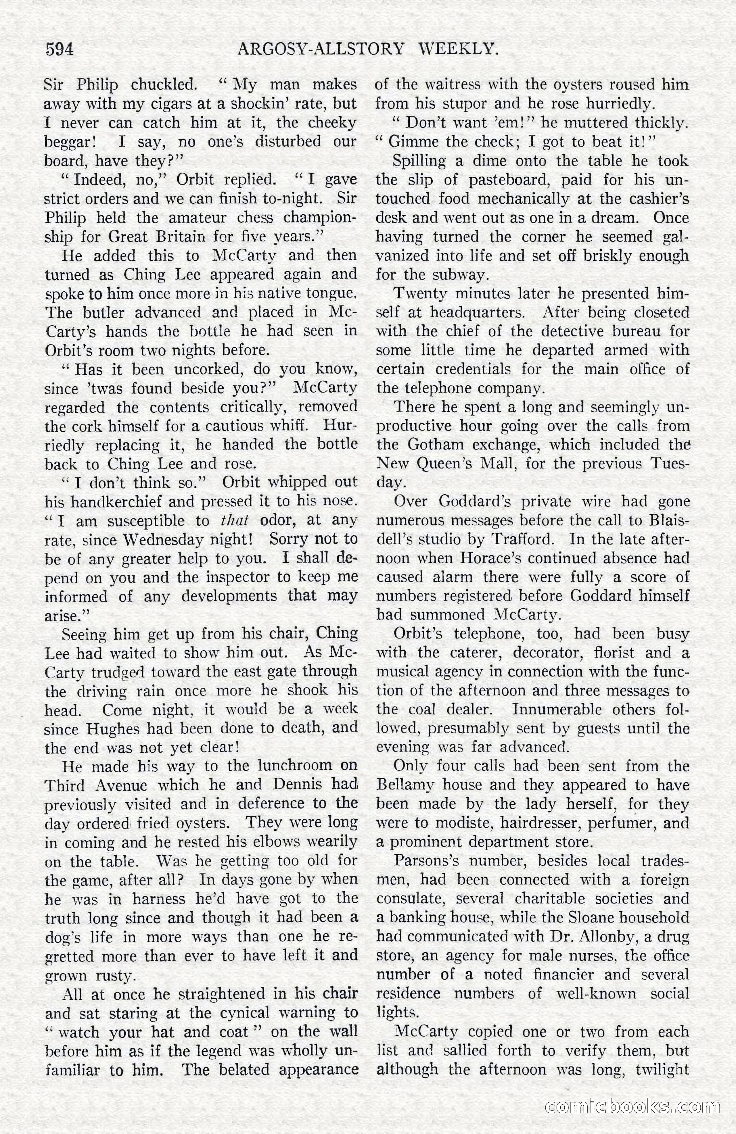 Argosy All-Story Weekly — Hopalong Cassidy Returns — page 125 of 174