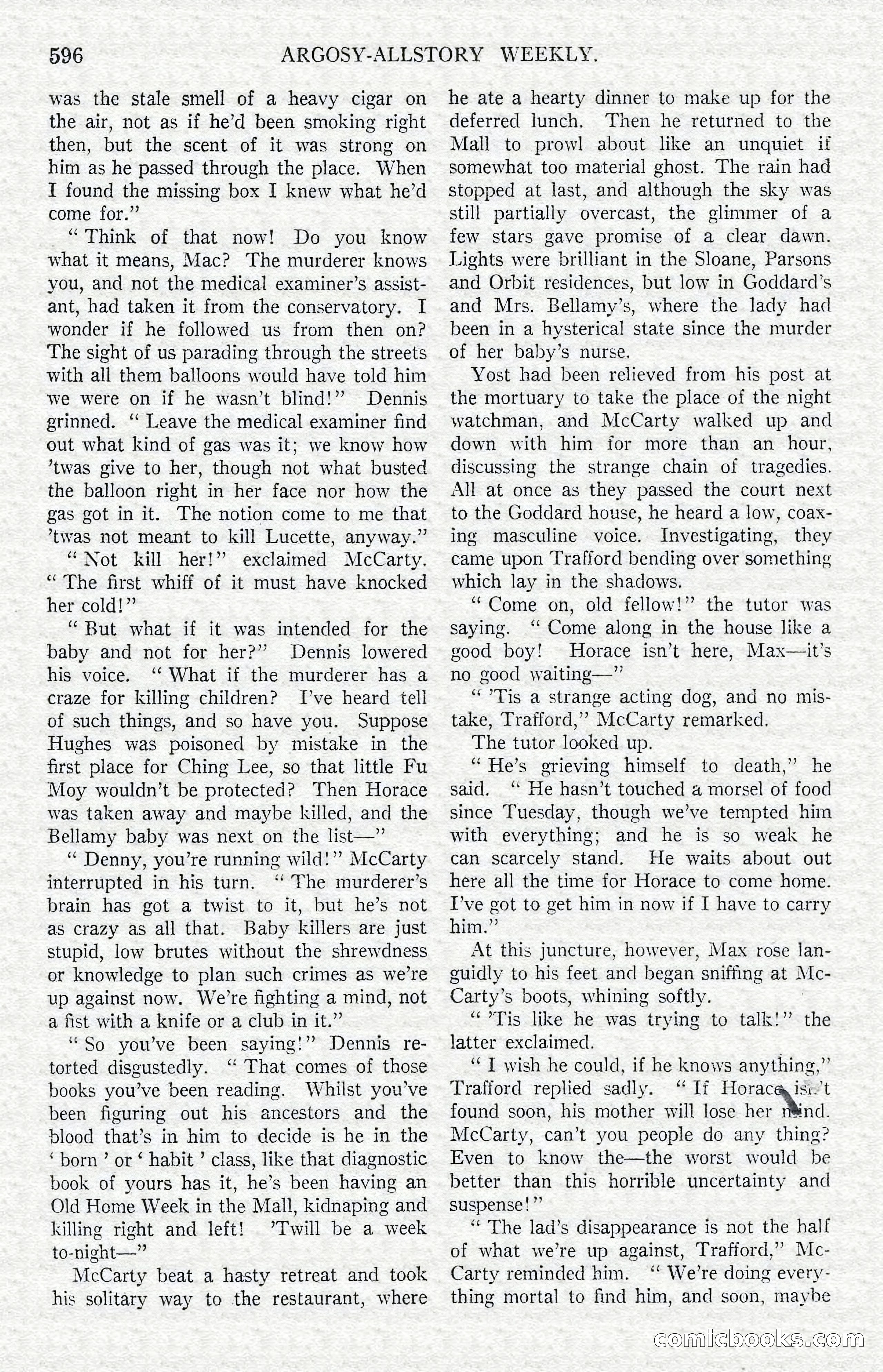 Argosy All-Story Weekly — Hopalong Cassidy Returns — page 127 of 174