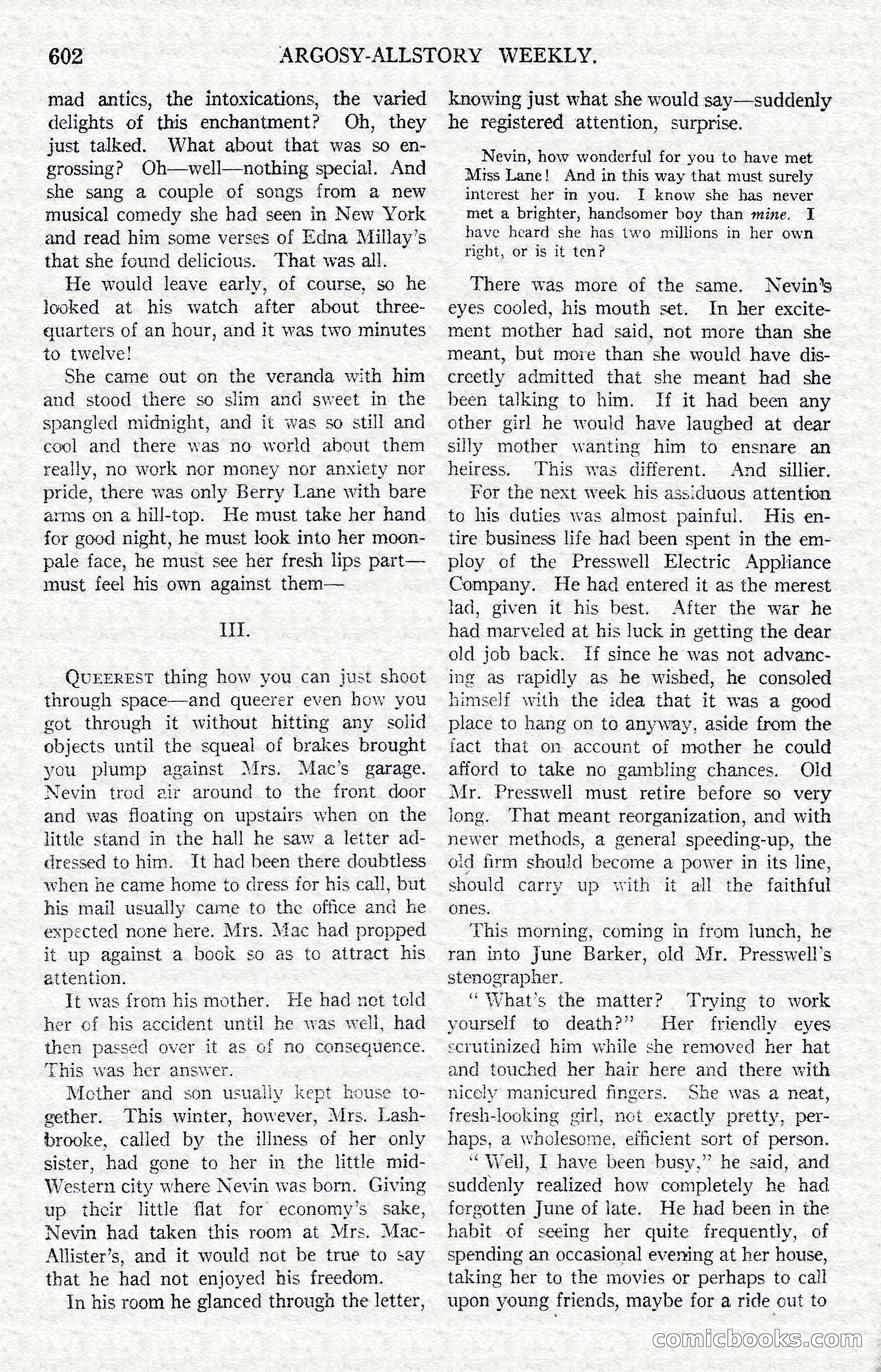 Argosy All-Story Weekly — Hopalong Cassidy Returns — page 133 of 174