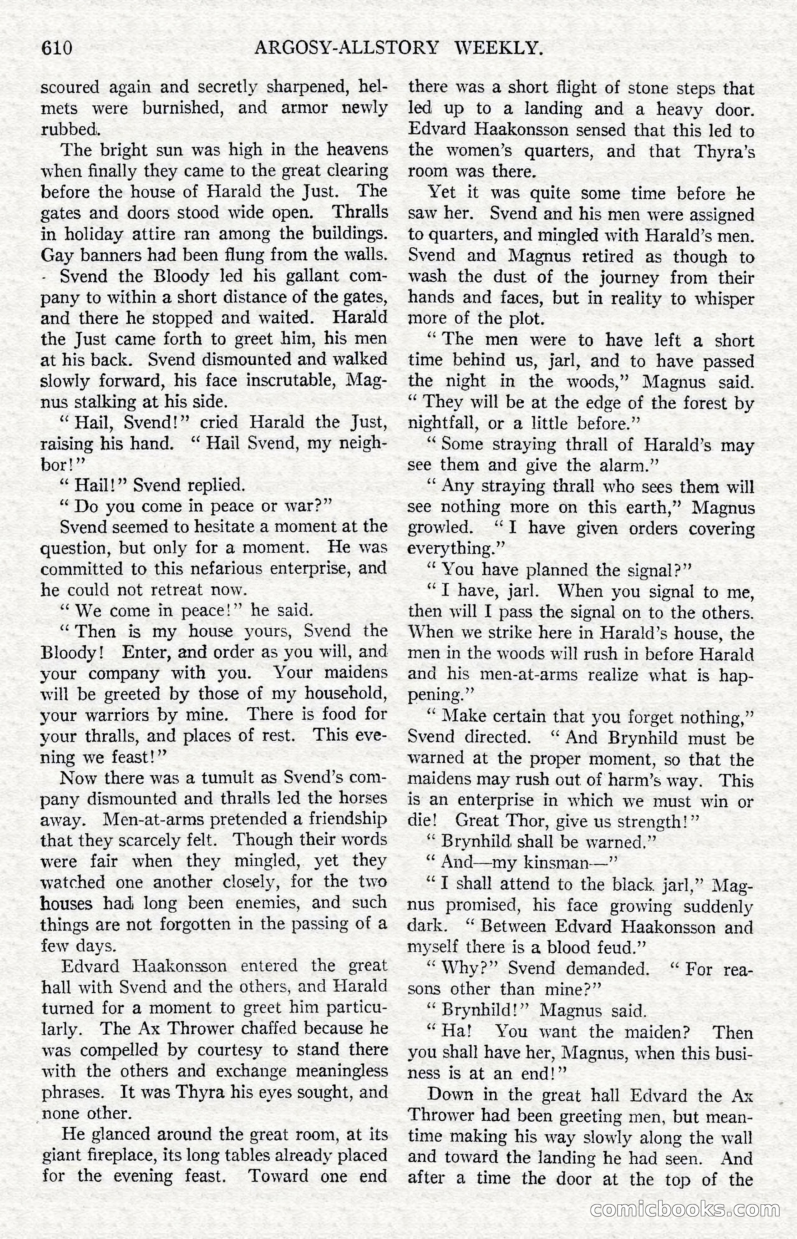 Argosy All-Story Weekly — Hopalong Cassidy Returns — page 141 of 174