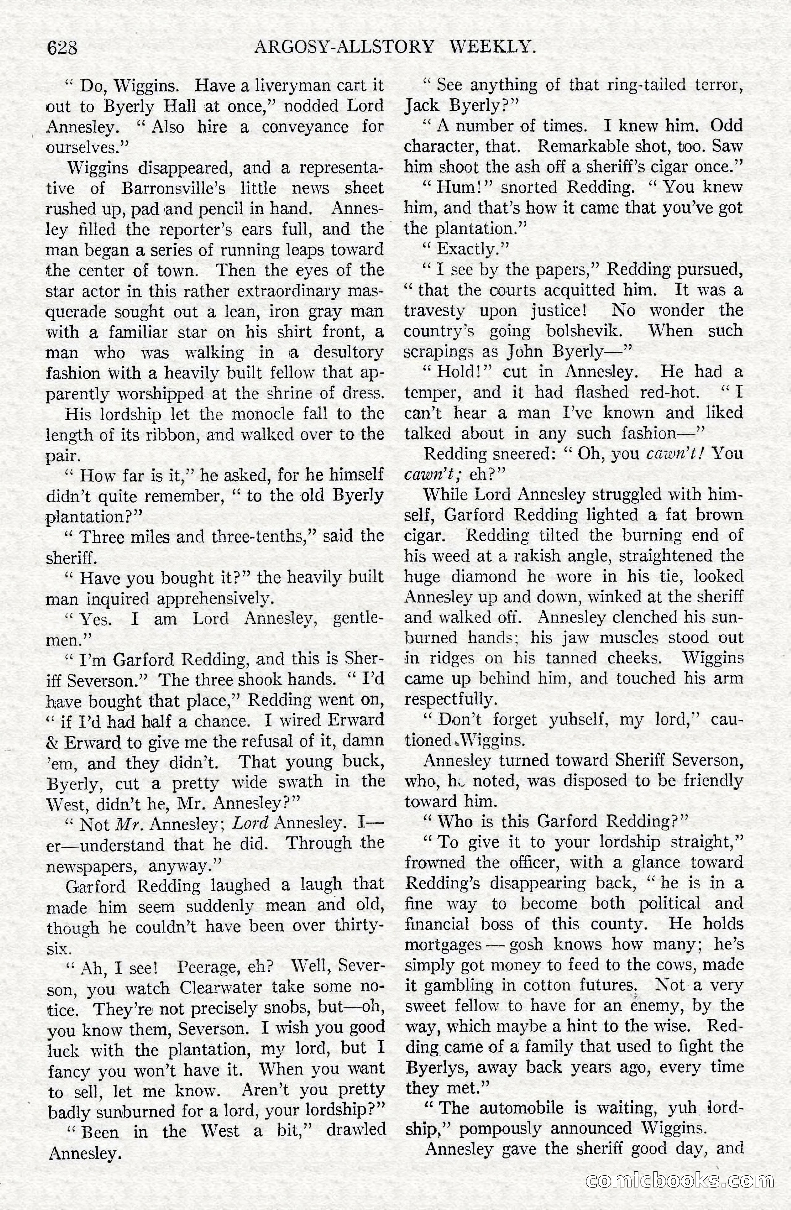 Argosy All-Story Weekly — Hopalong Cassidy Returns — page 159 of 174