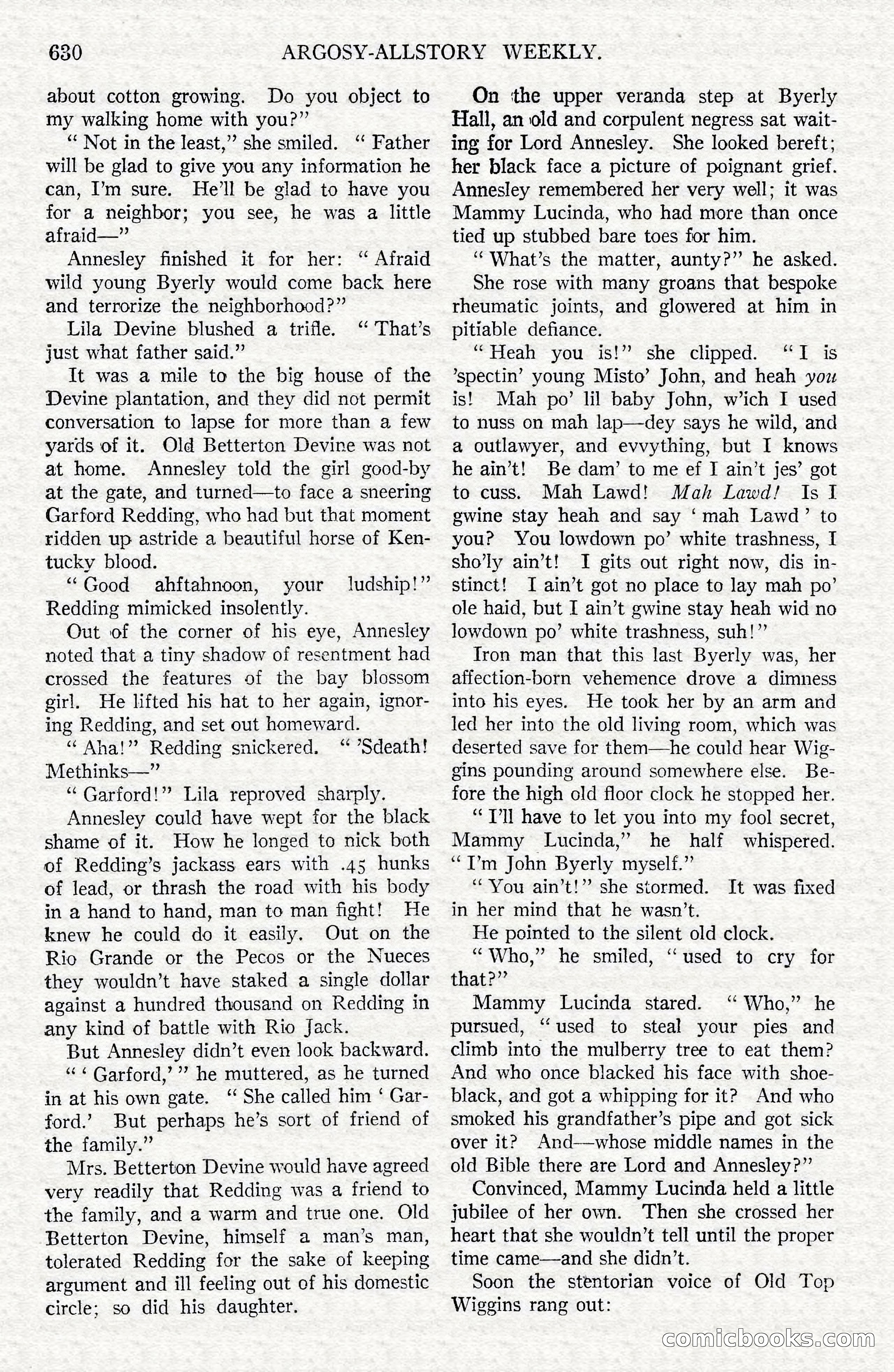 Argosy All-Story Weekly — Hopalong Cassidy Returns — page 161 of 174