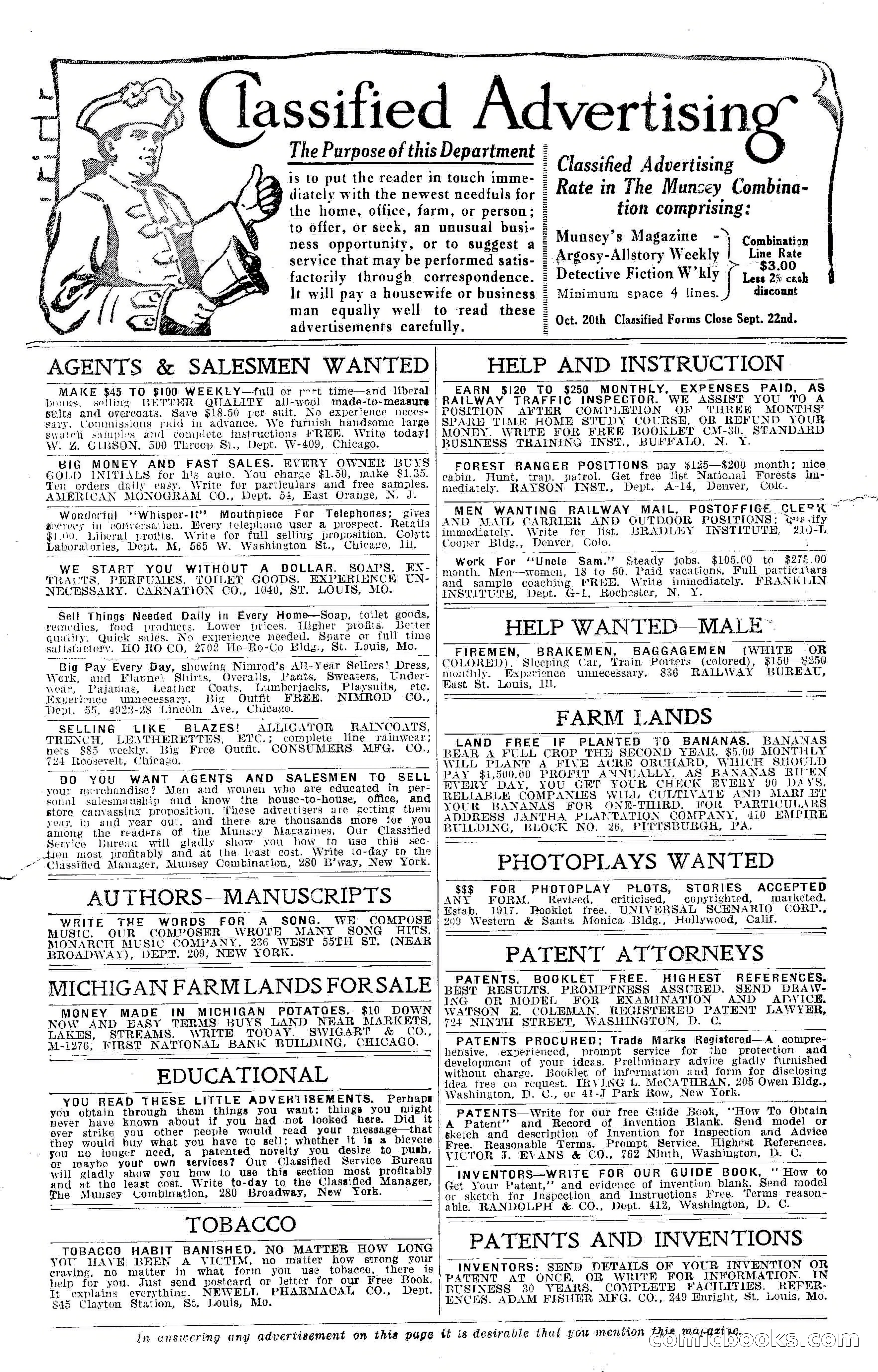Argosy All-Story Weekly, September 15, 1928 — page 2 of 148