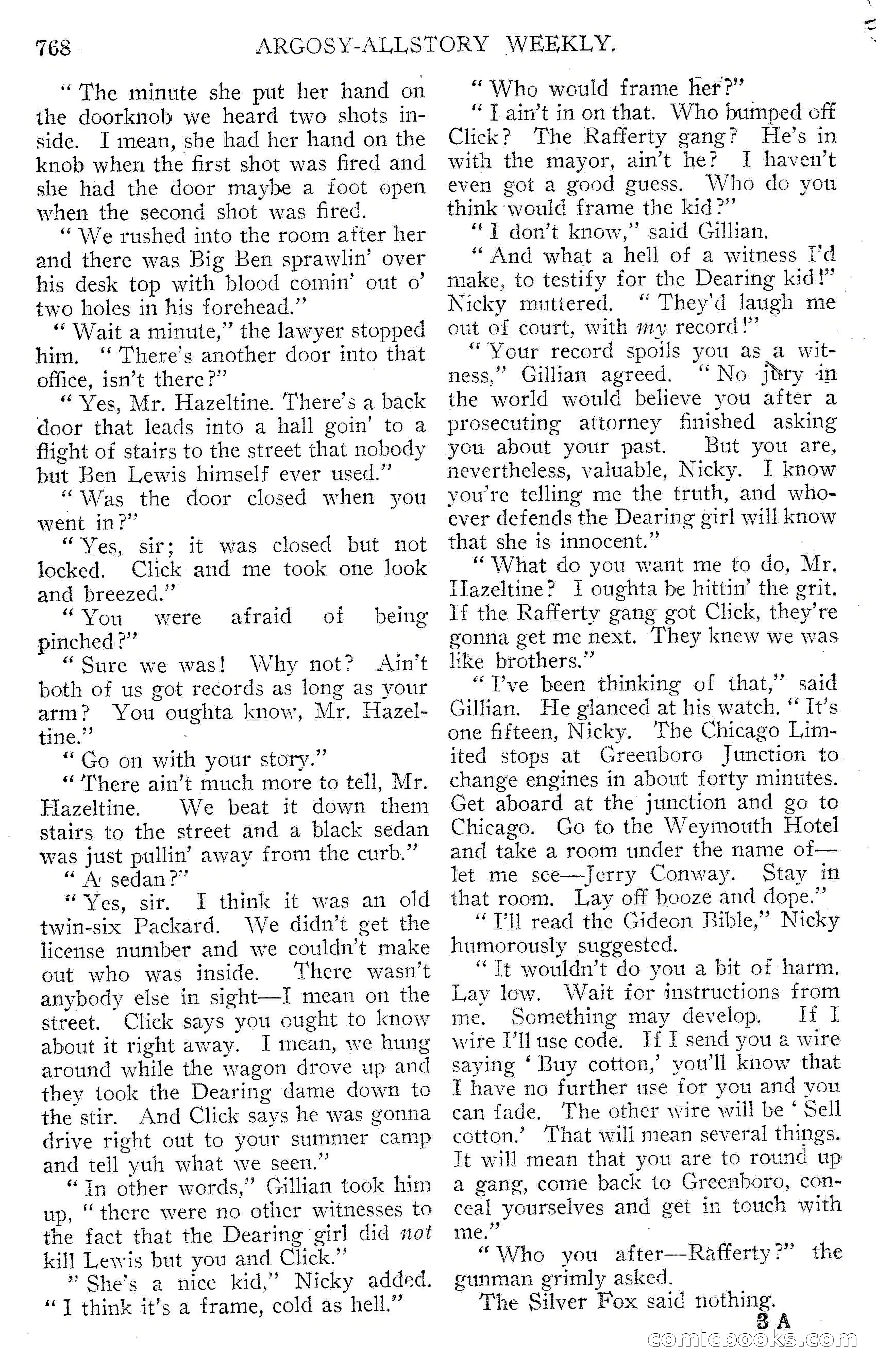 Argosy All-Story Weekly, September 15, 1928 — page 50 of 148