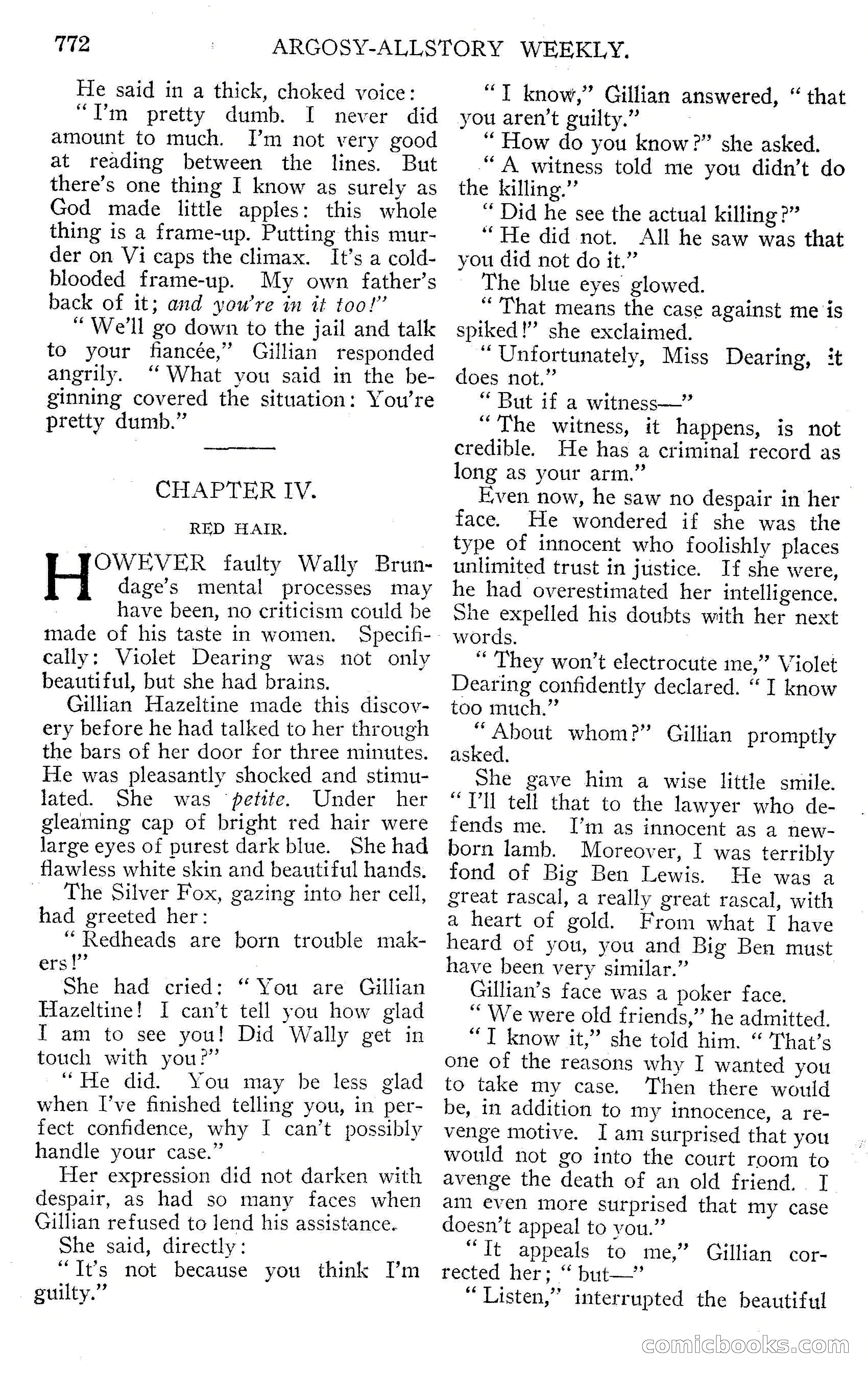 Argosy All-Story Weekly, September 15, 1928 — page 54 of 148
