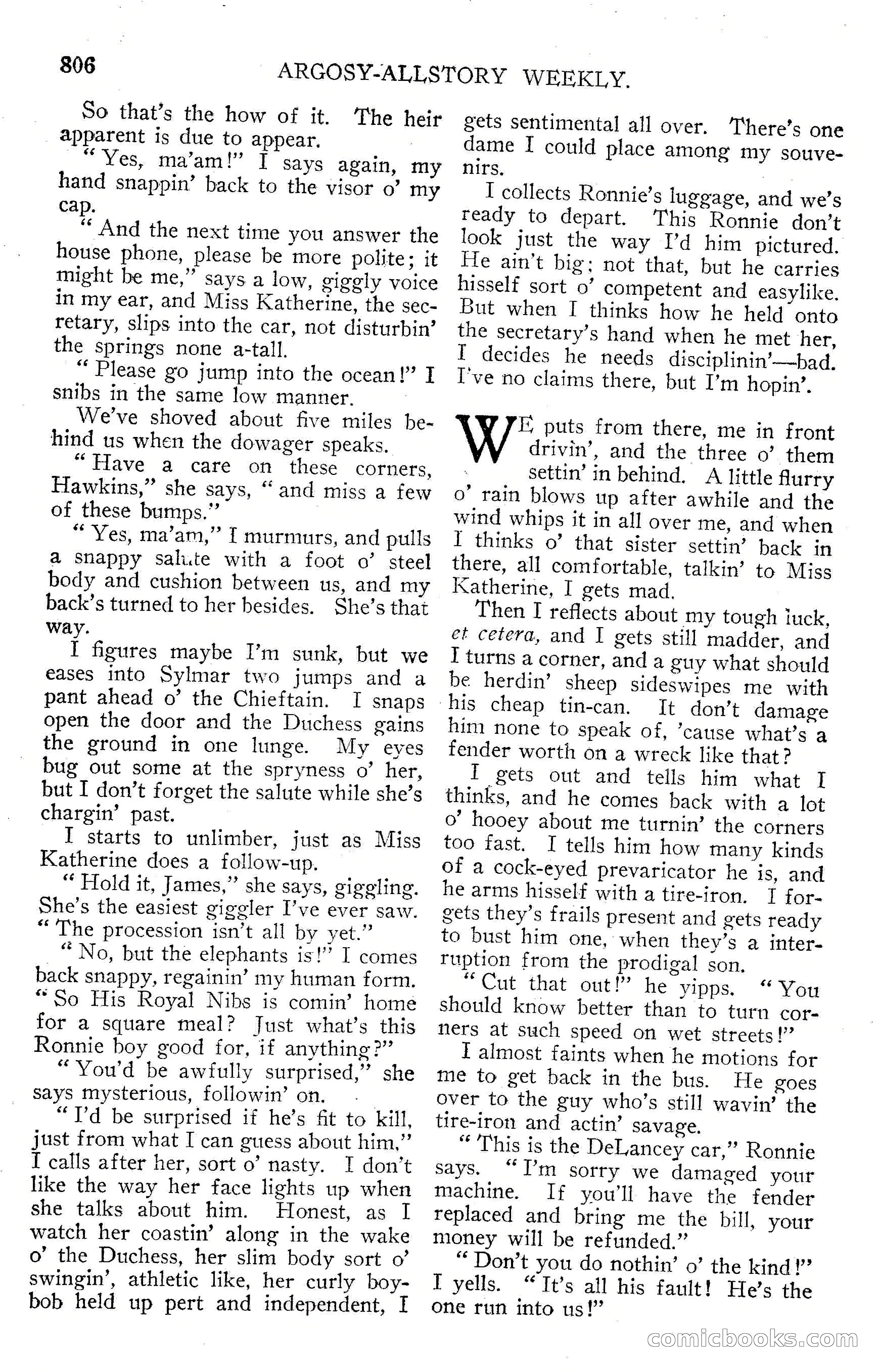 Argosy All-Story Weekly, September 15, 1928 — page 88 of 148