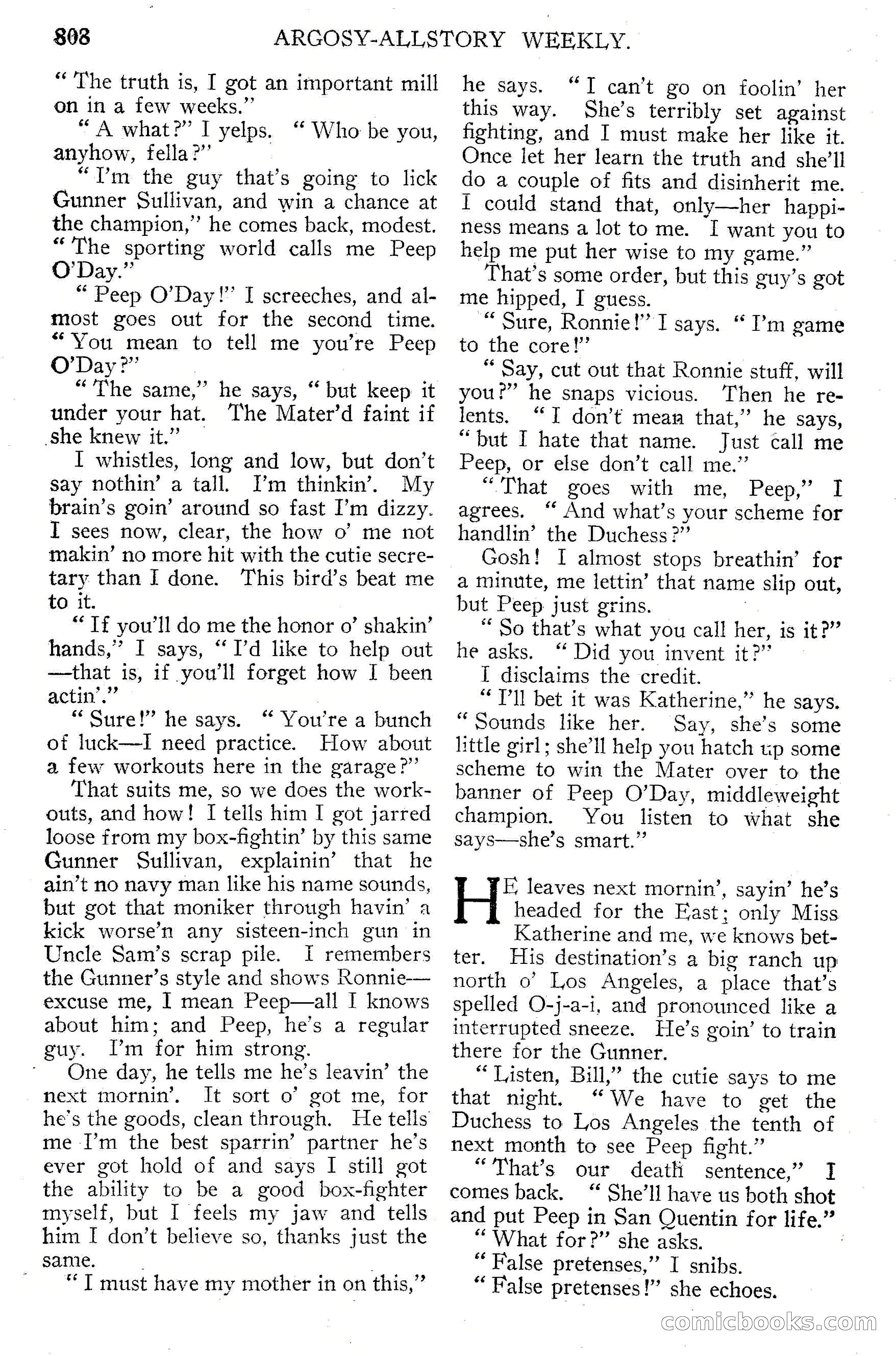 Argosy All-Story Weekly, September 15, 1928 — page 90 of 148